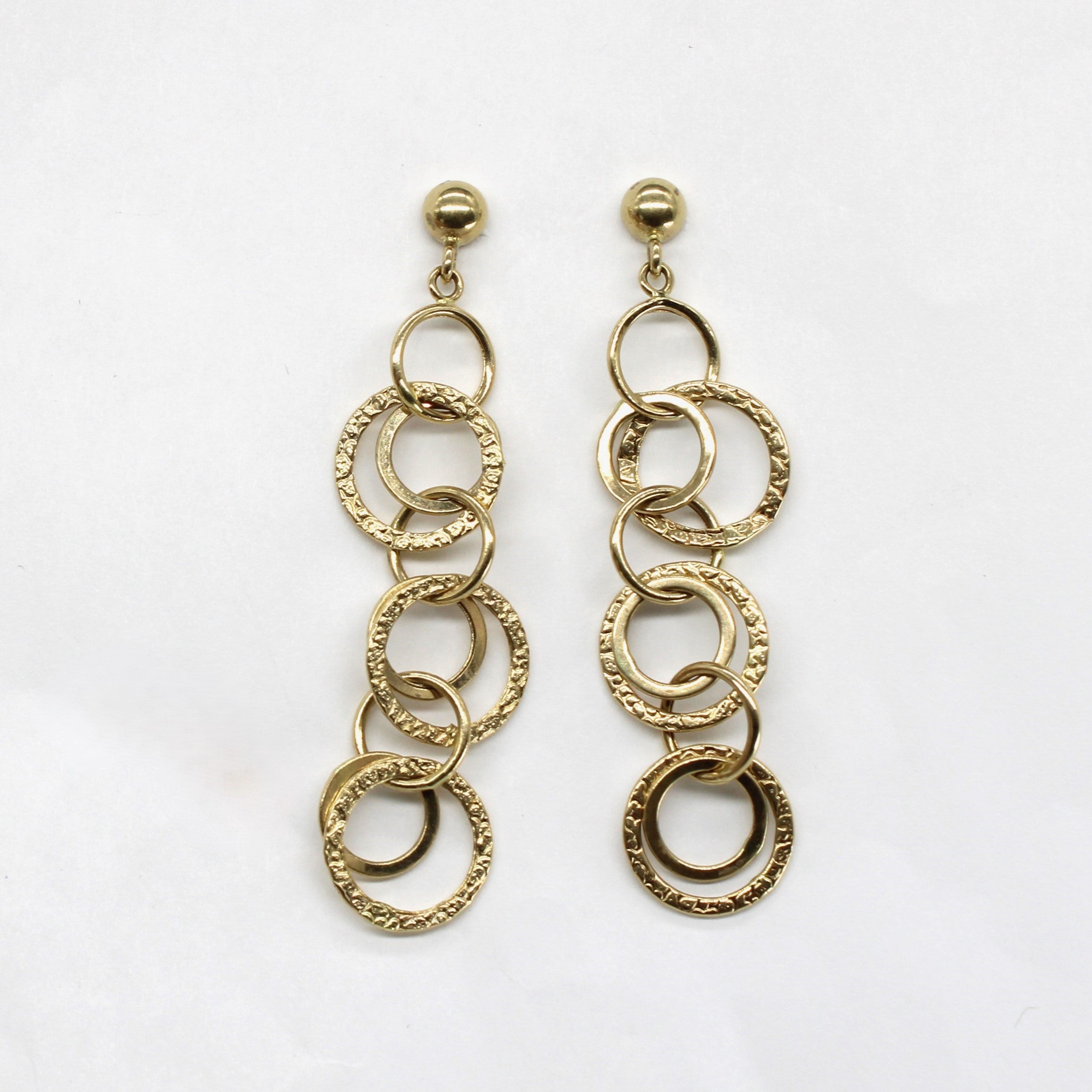 14k Yellow Gold Dangle Earrings