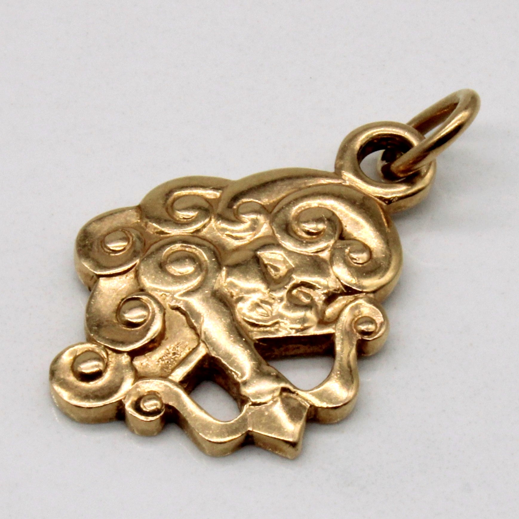 1978 Soviet Hallmarked 14k Yellow Gold Cupid Pendant