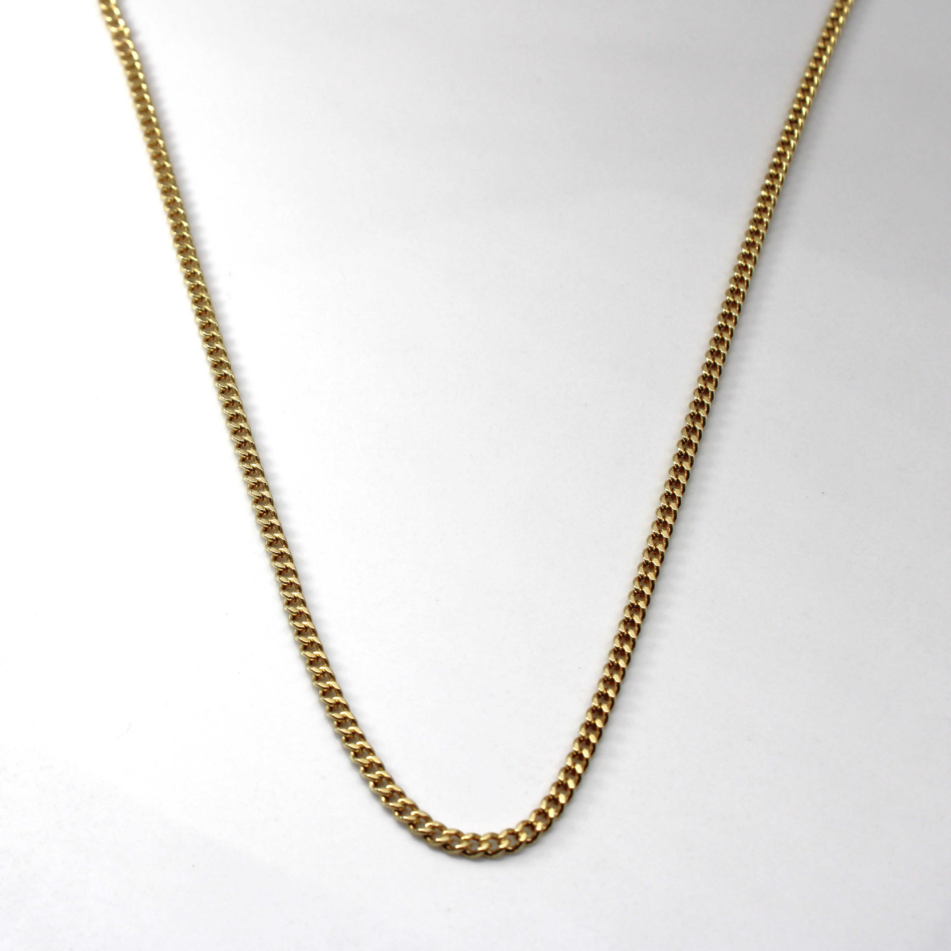 Yellow Gold Cable Link Chain | 17"|