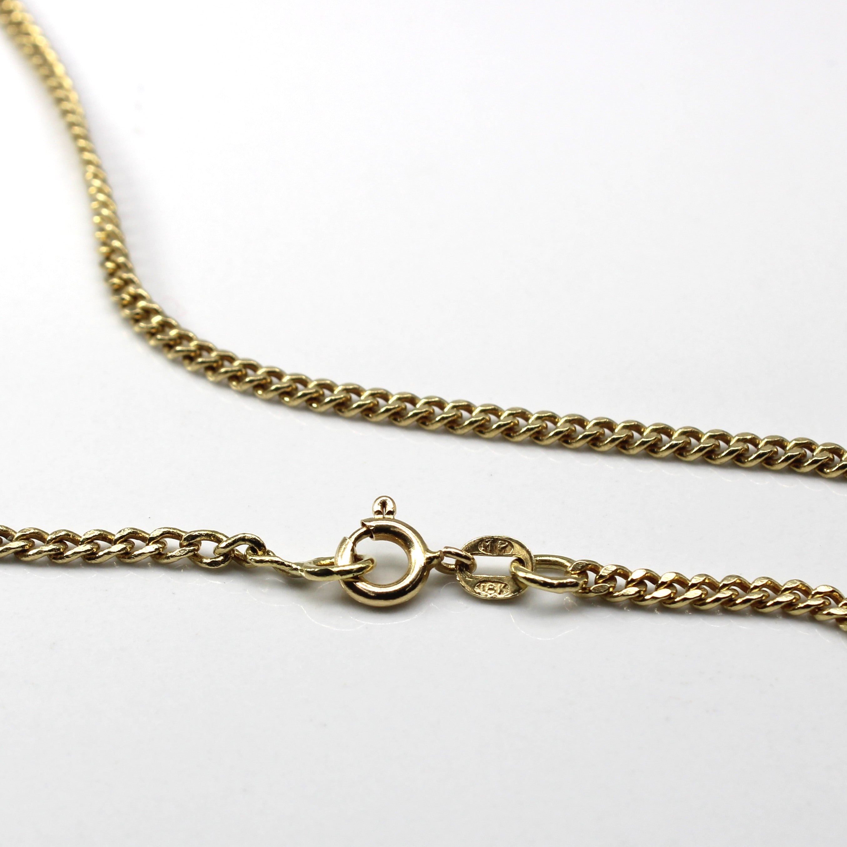 Yellow Gold Cable Link Chain | 17"|