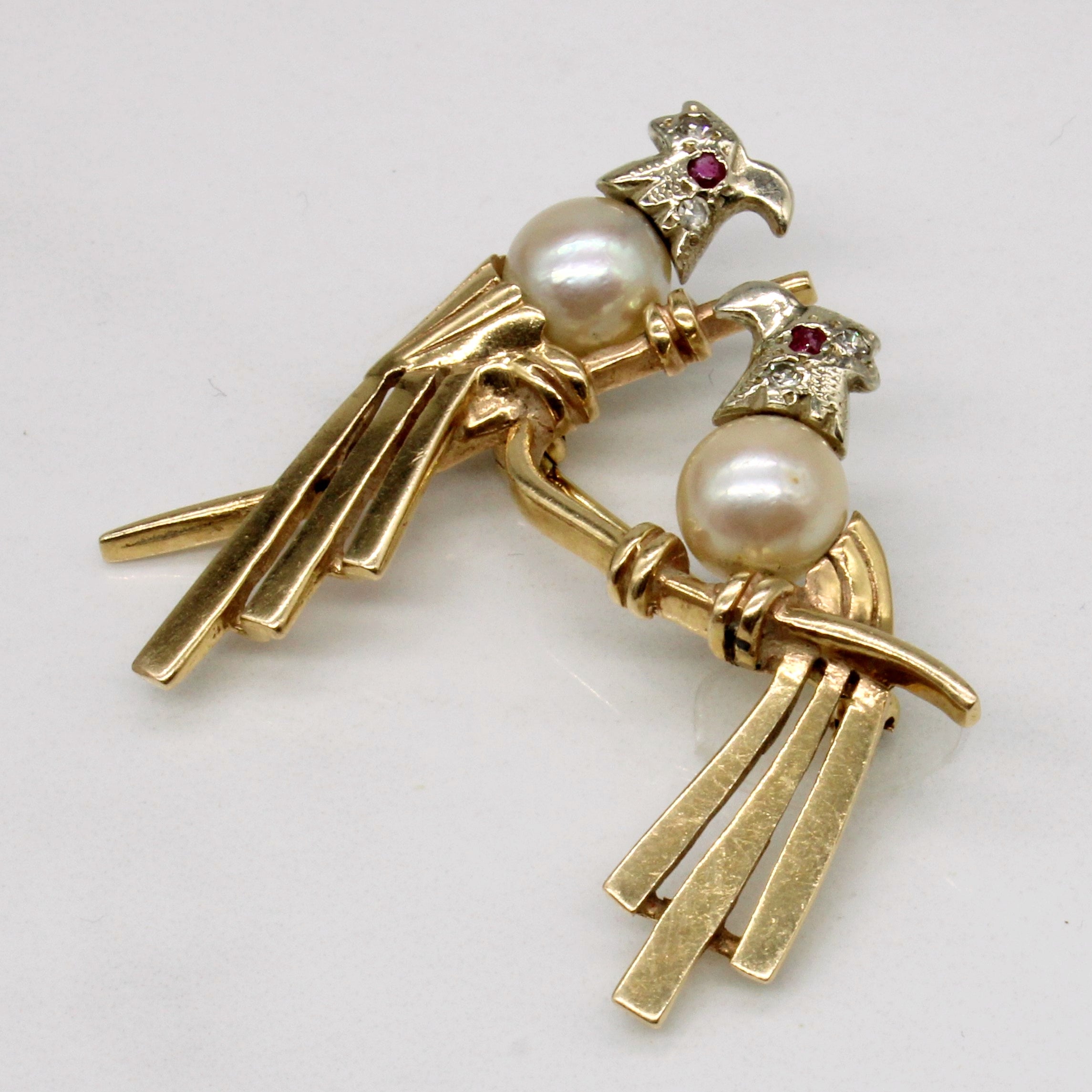 Multi Gem Exotic Bird Brooch | 0.08ctw |