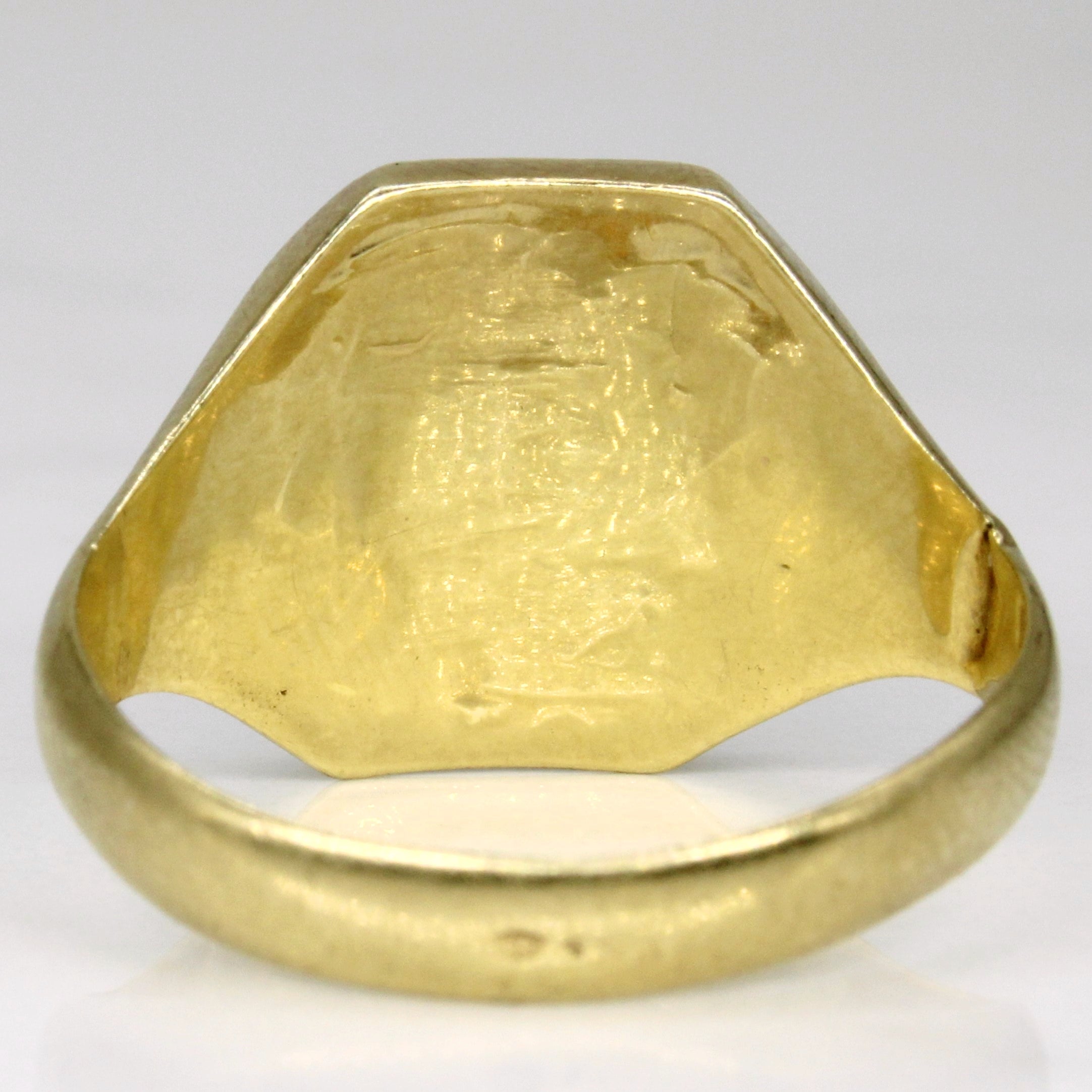 Bague chevalière en onyx | 4,60 ct | Taille 9,25 |