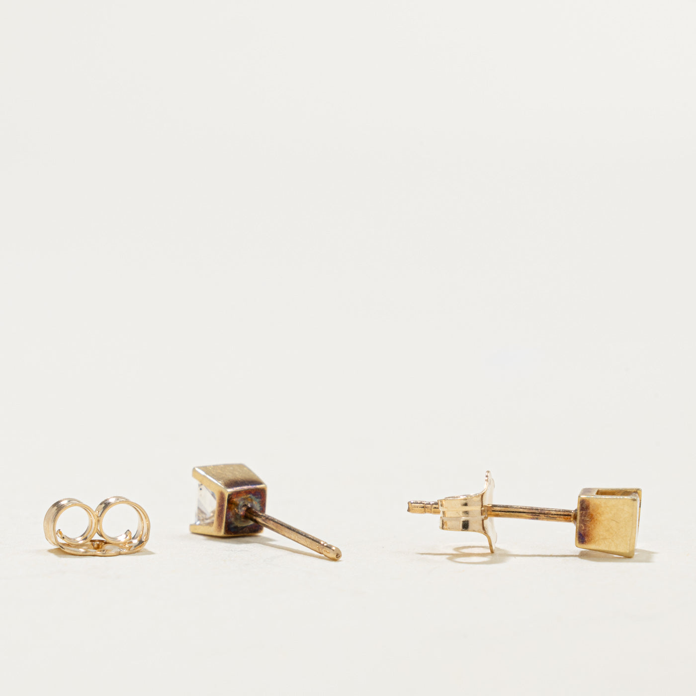 10k Princess Cut Diamond Stud Earrings | 0.32ctw
