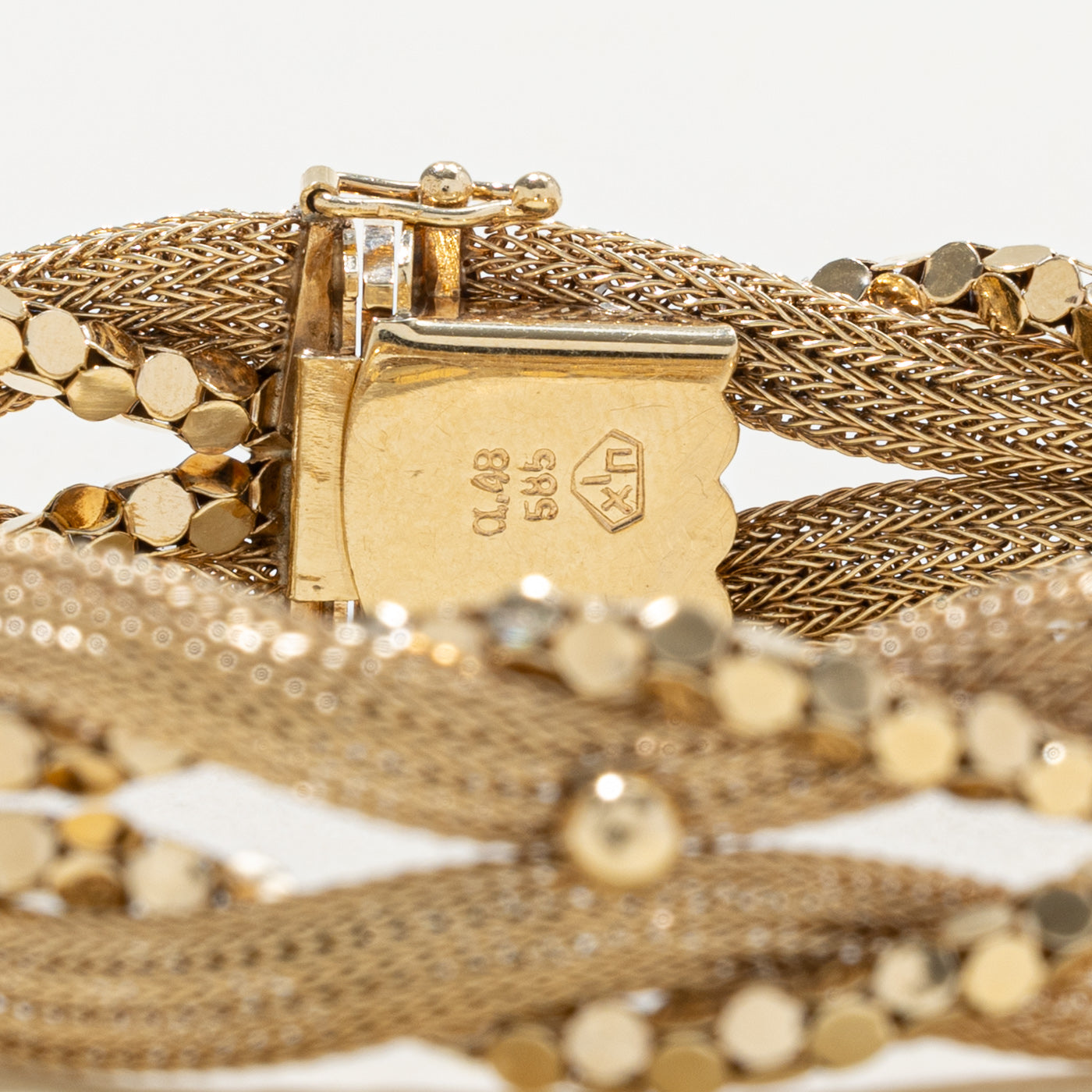 14k Yellow Gold Woven Bracelet | 7.5"