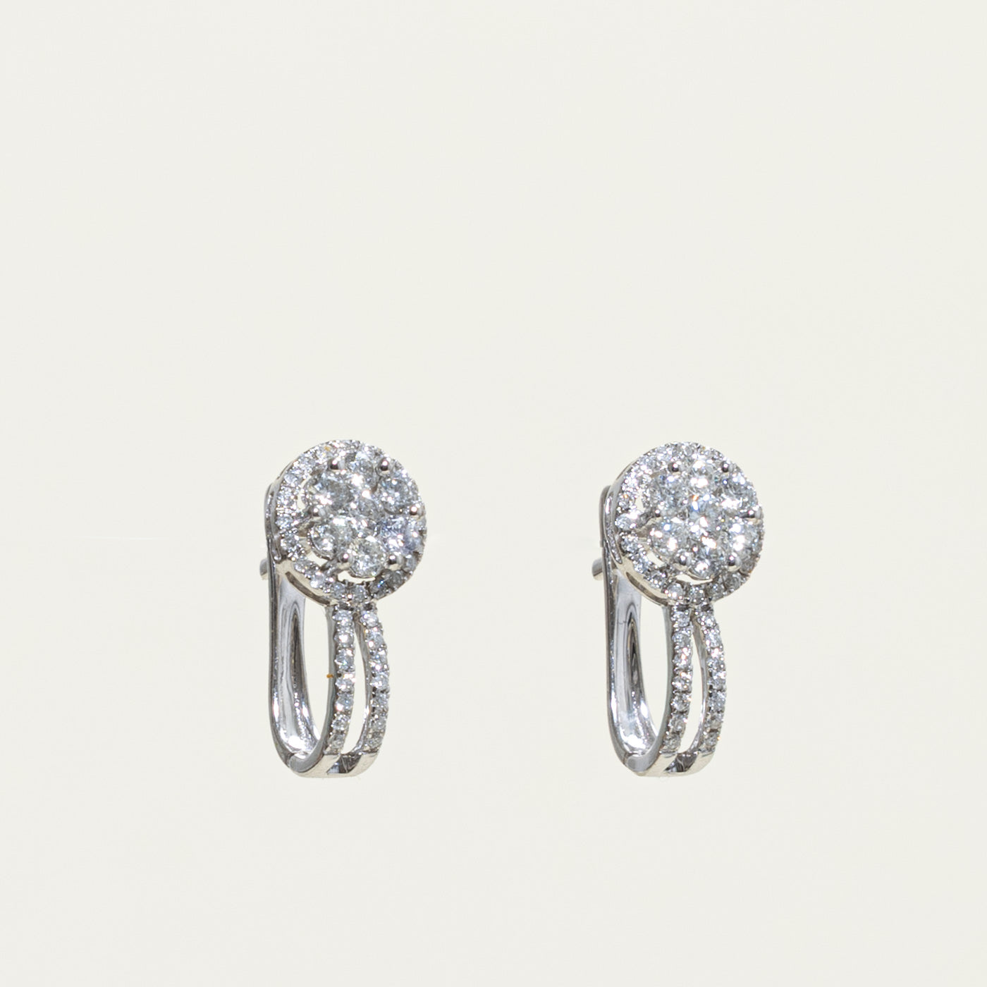 18k Diamond Cluster Earrings | 0.61ctw