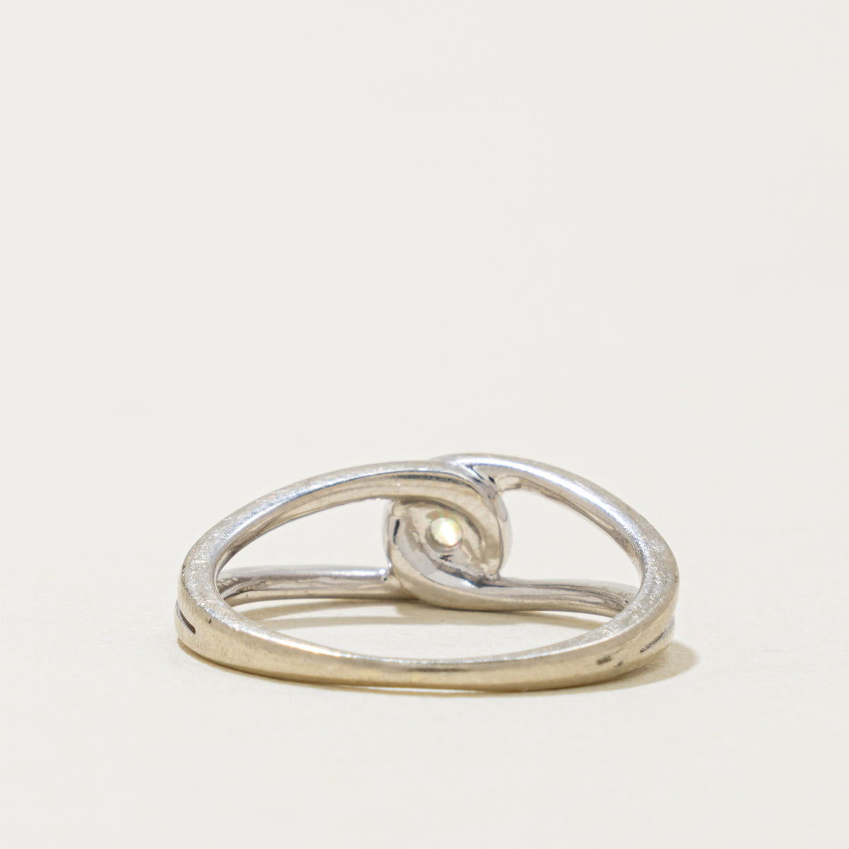 10k Solitaire Diamond Open Shank Ring | 0.07ct | SZ 4.75