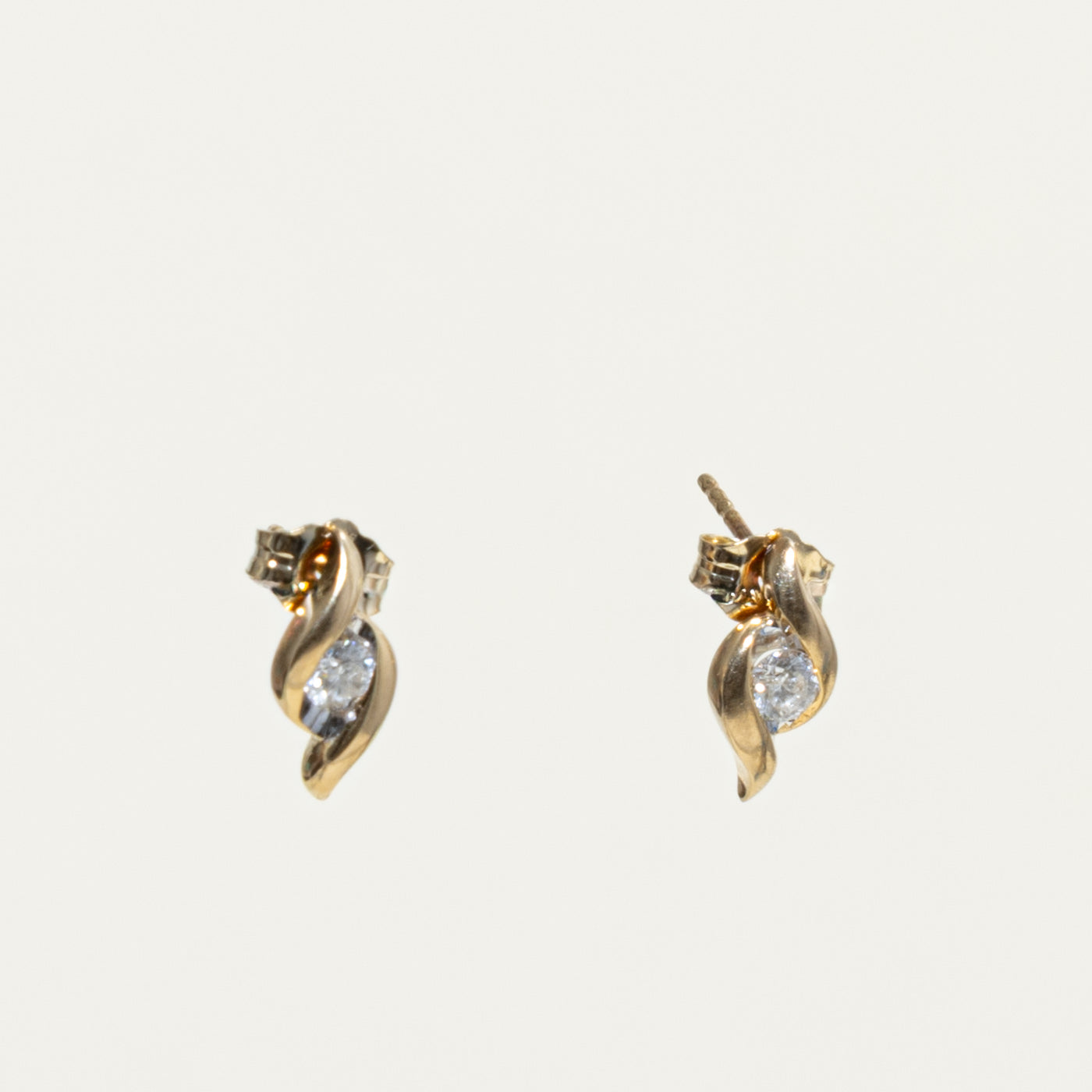 14k Diamond Abstract Stud Earrings | 1.37ctw