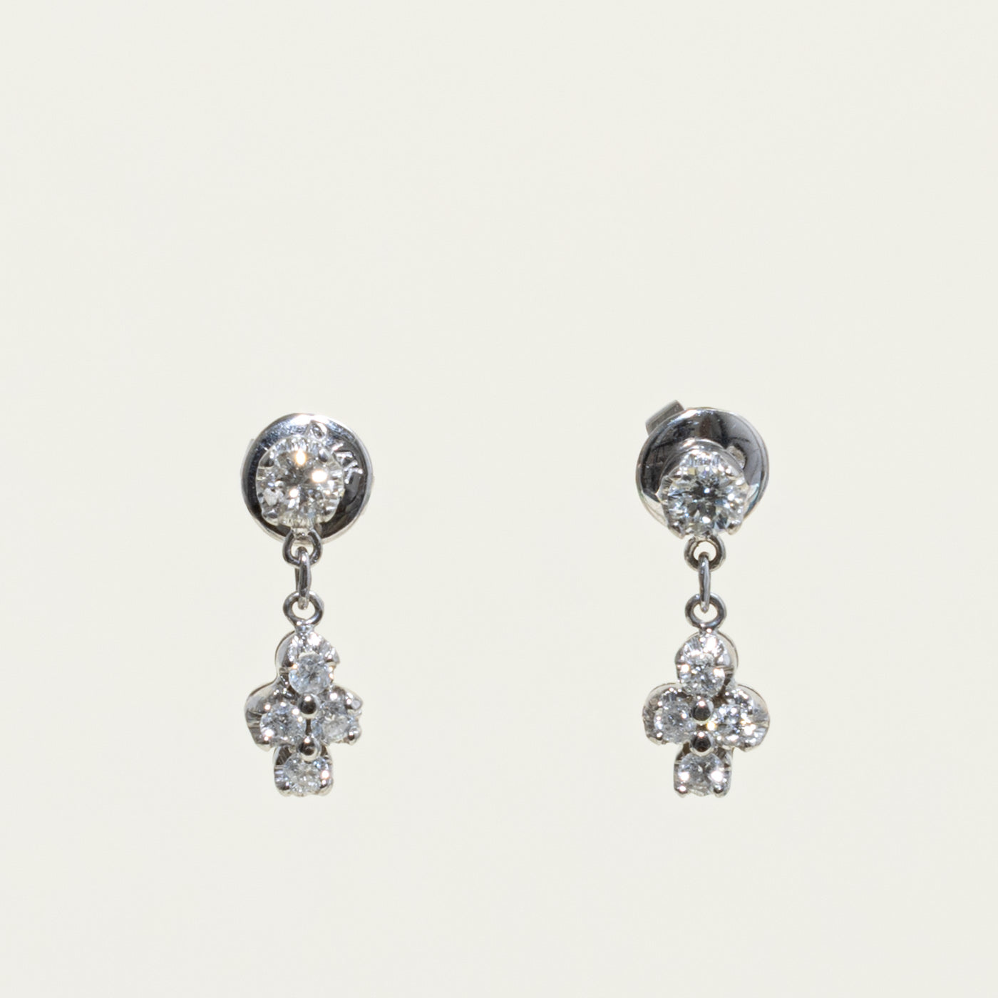 14k Diamond Floral Drop Earrings | 0.50ctw
