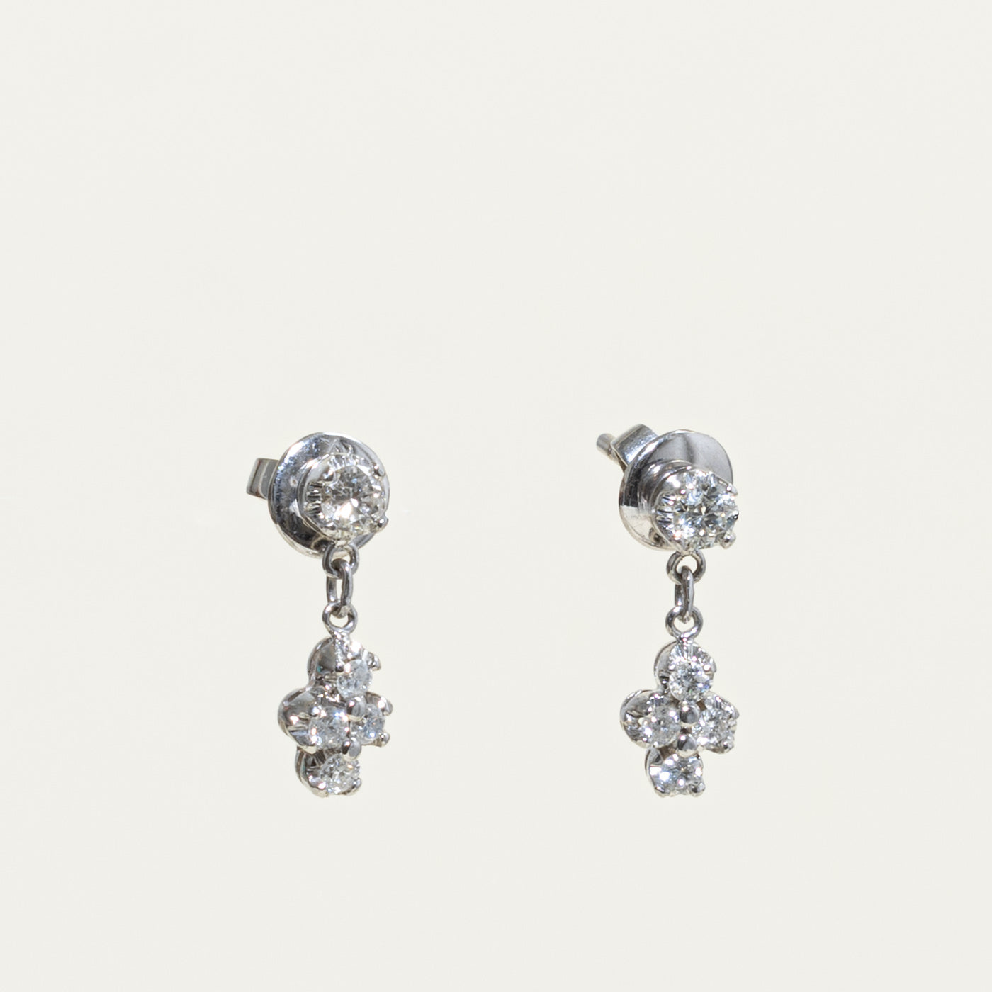 14k Diamond Floral Drop Earrings | 0.50ctw