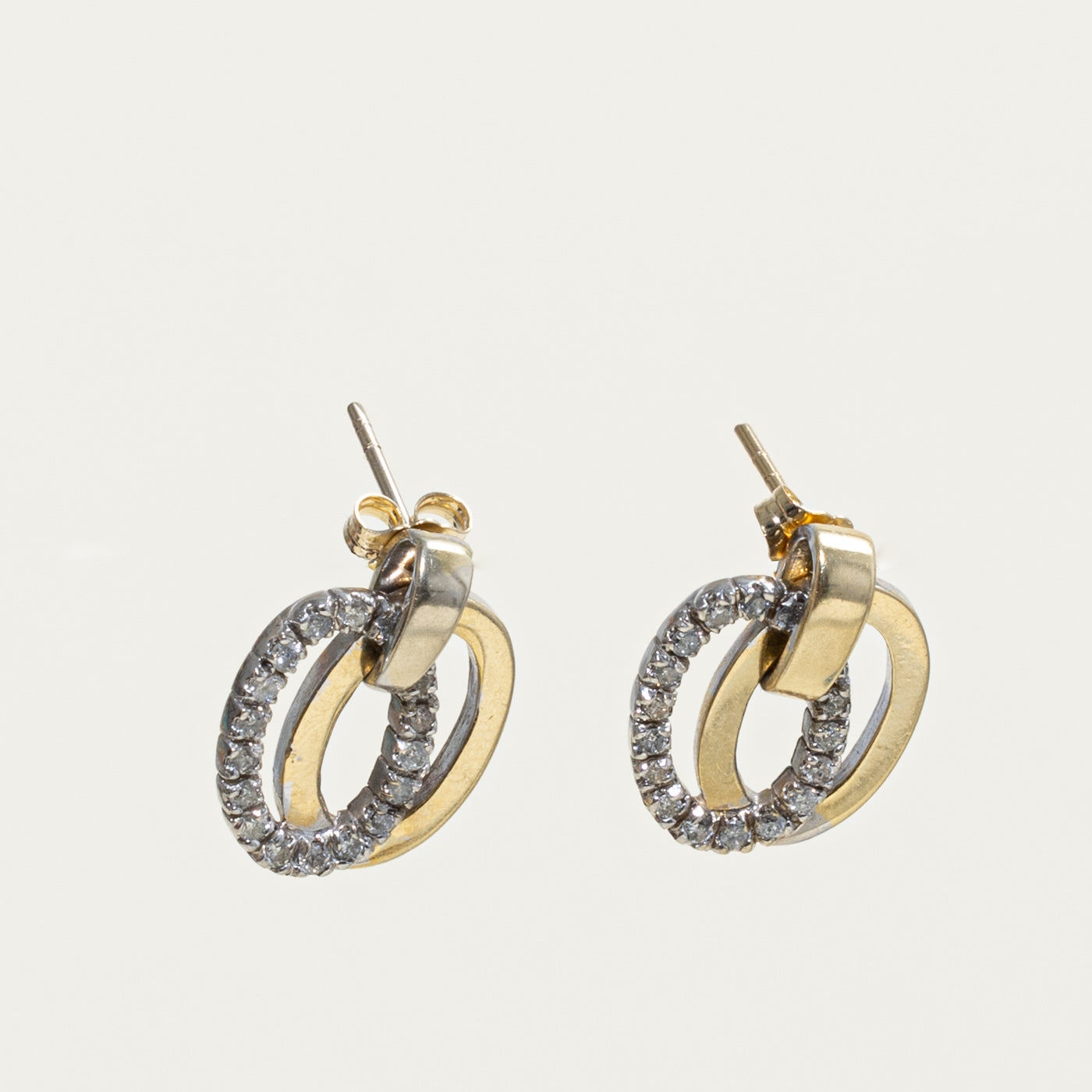 14k Diamond Circles Earrings | 0.43ctw