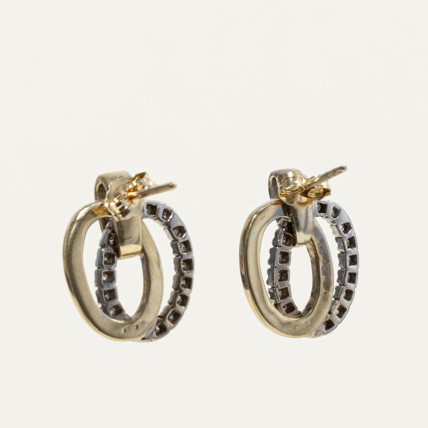 14k Diamond Circles Earrings | 0.43ctw
