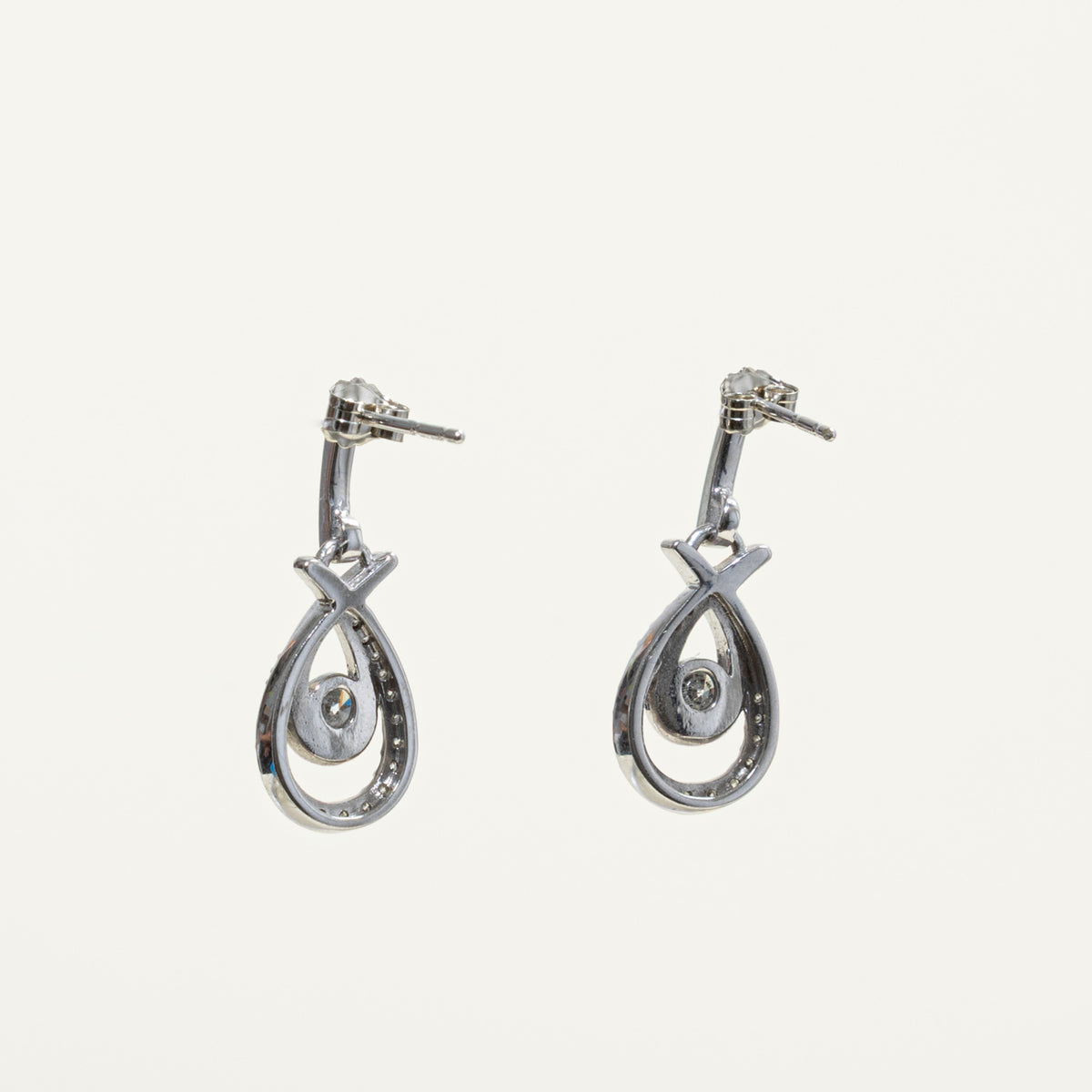 14k Diamond Pear Shaped Drop Earrings | 0.42ctw
