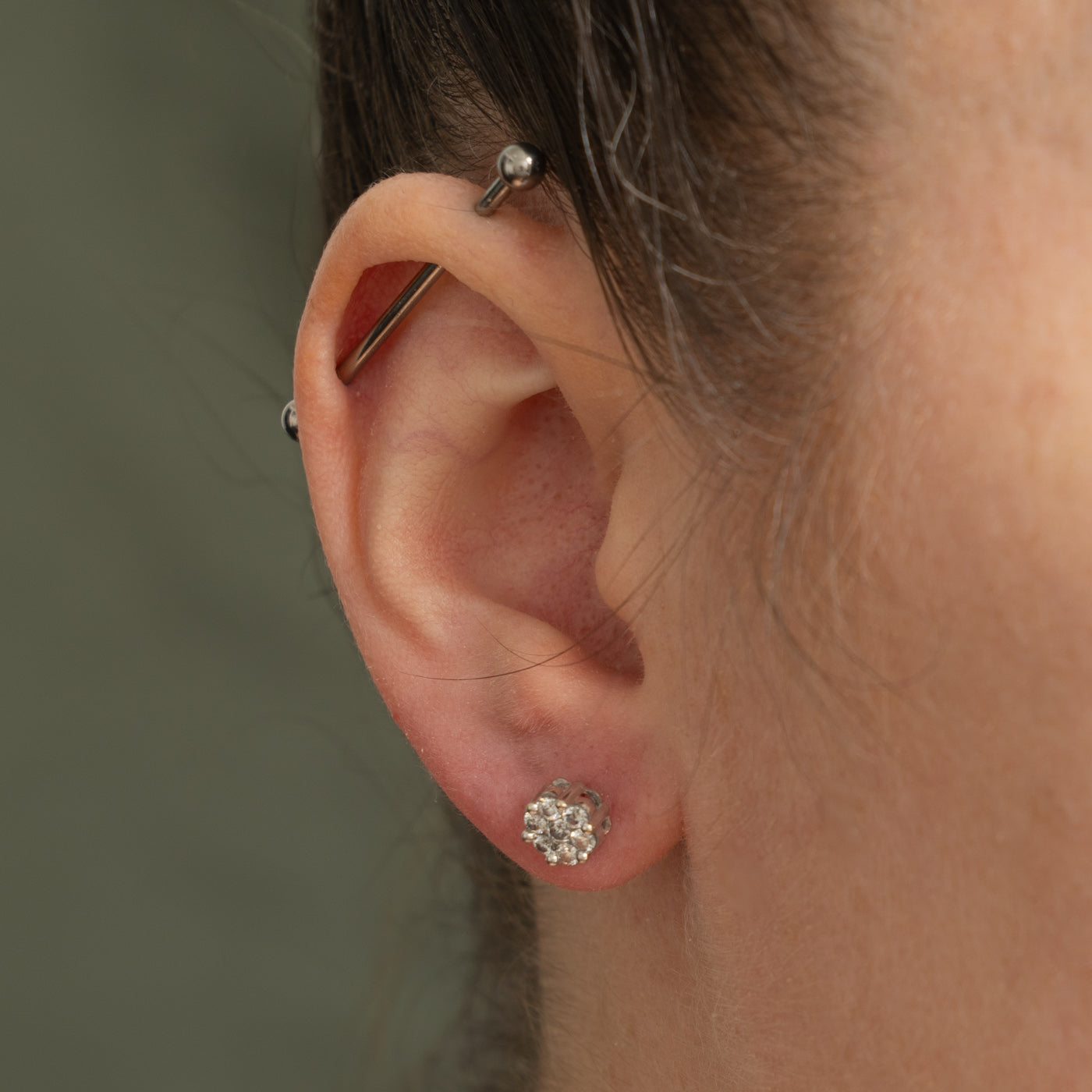 10k Diamond Cluster Stud Earrings | 0.47ctw