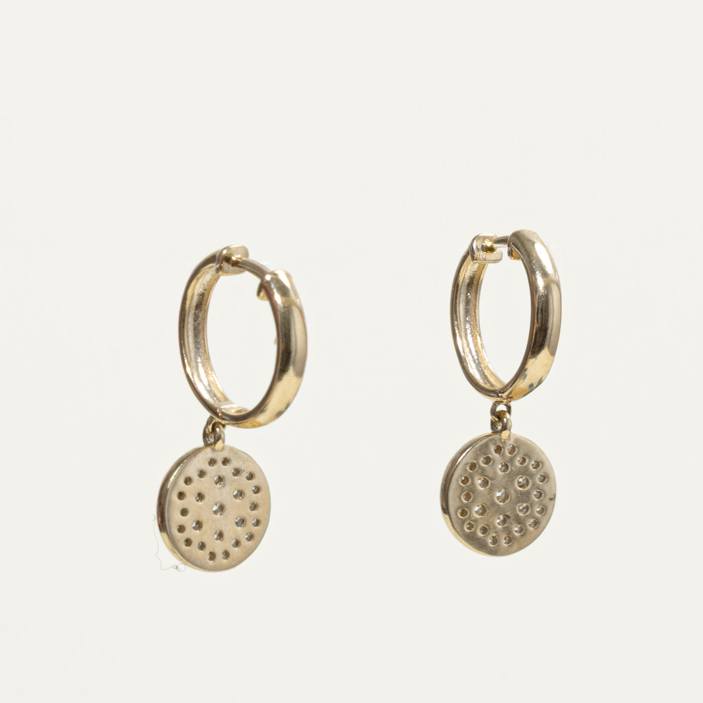 10k Pavé Set Diamond Cluster Drop Earrings | 0.60ctw