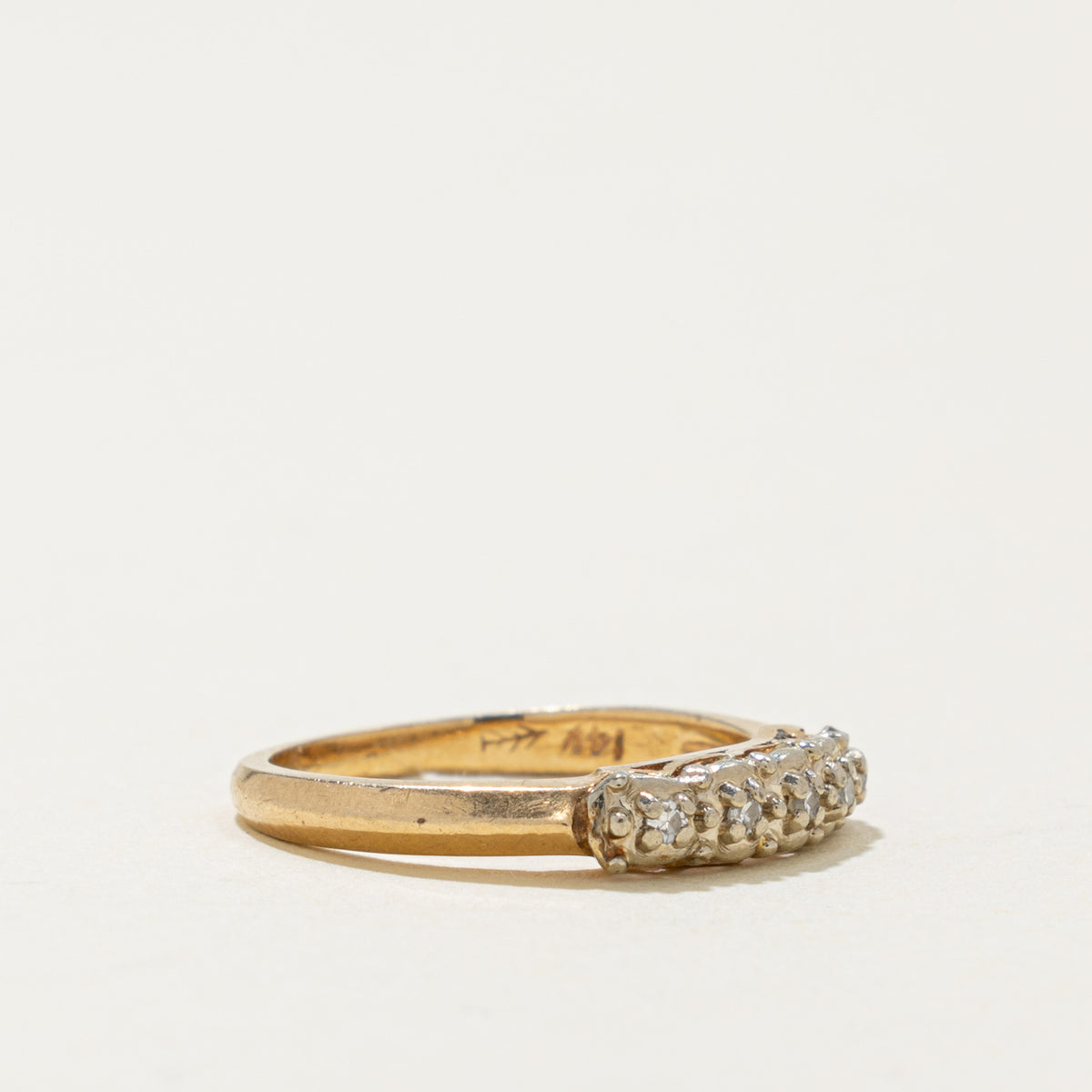14k Illusion Set Five Stone Diamond Band | 0.02ctw | SZ 3.75