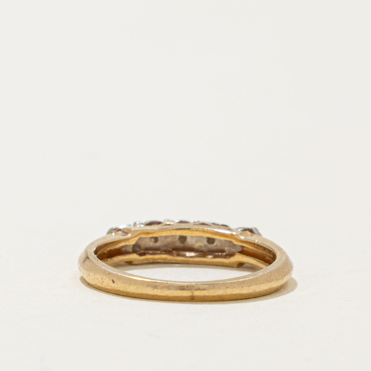 14k Illusion Set Five Stone Diamond Band | 0.02ctw | SZ 3.75