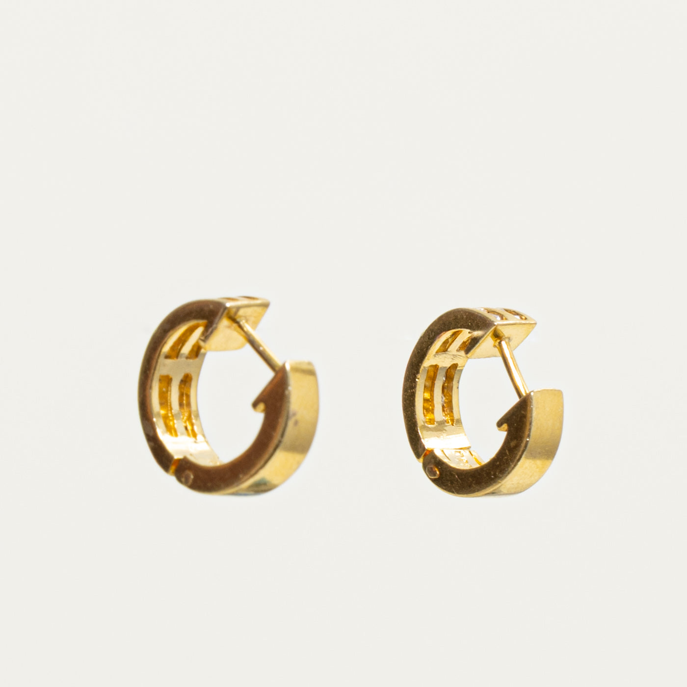 Diamond Double Row Huggie Earrings | 0.40ctw