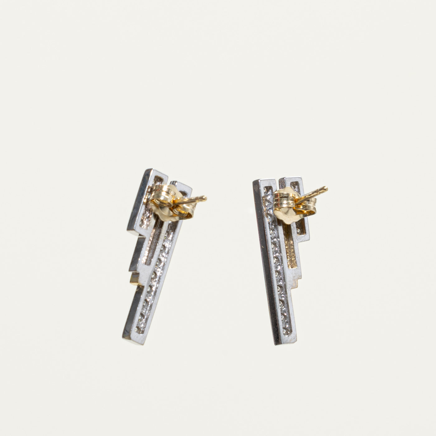 14k Diamond Multi Row Earrings | 0.30ctw