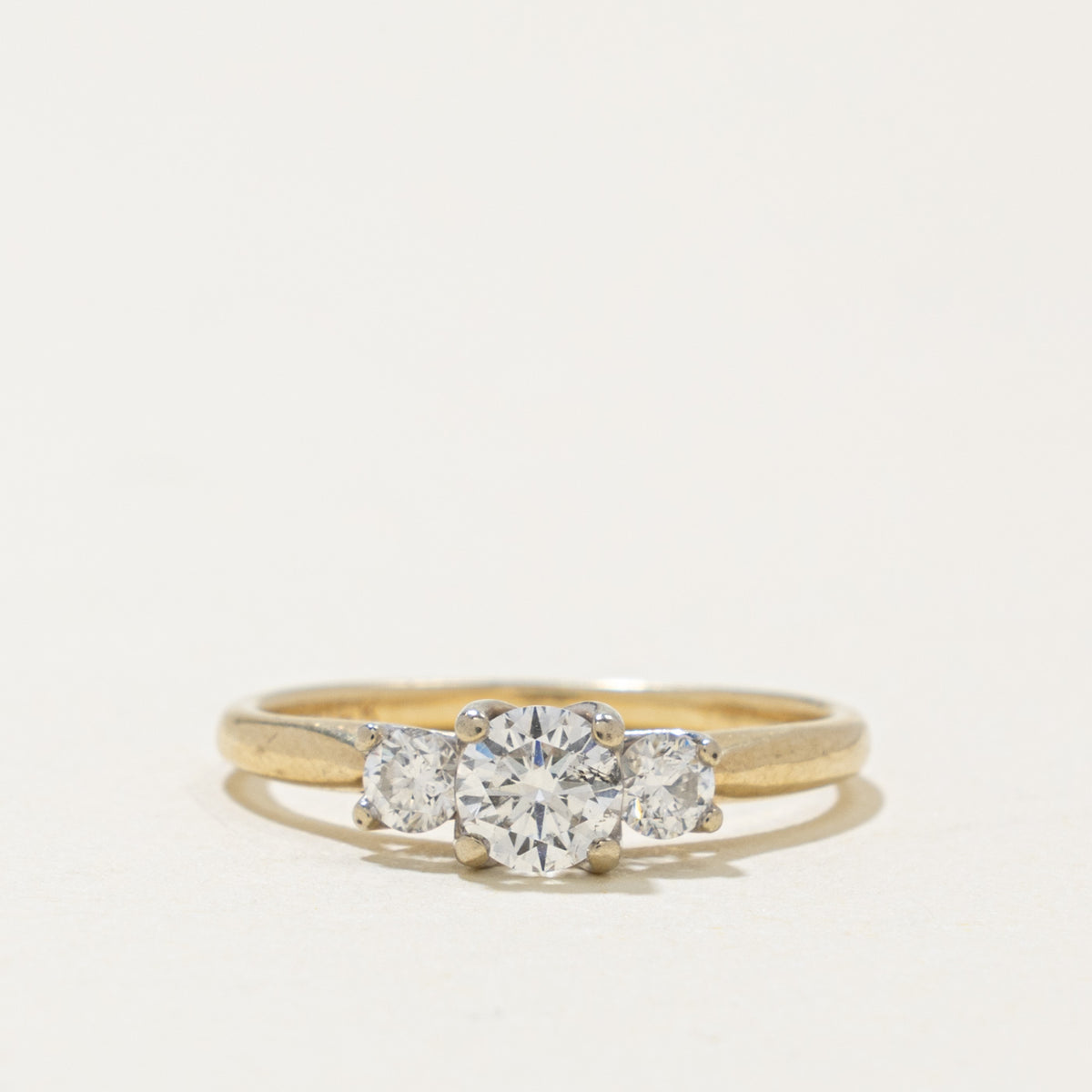 14k Three Stone Diamond Engagement Ring | 0.47ctw | SZ 4.5