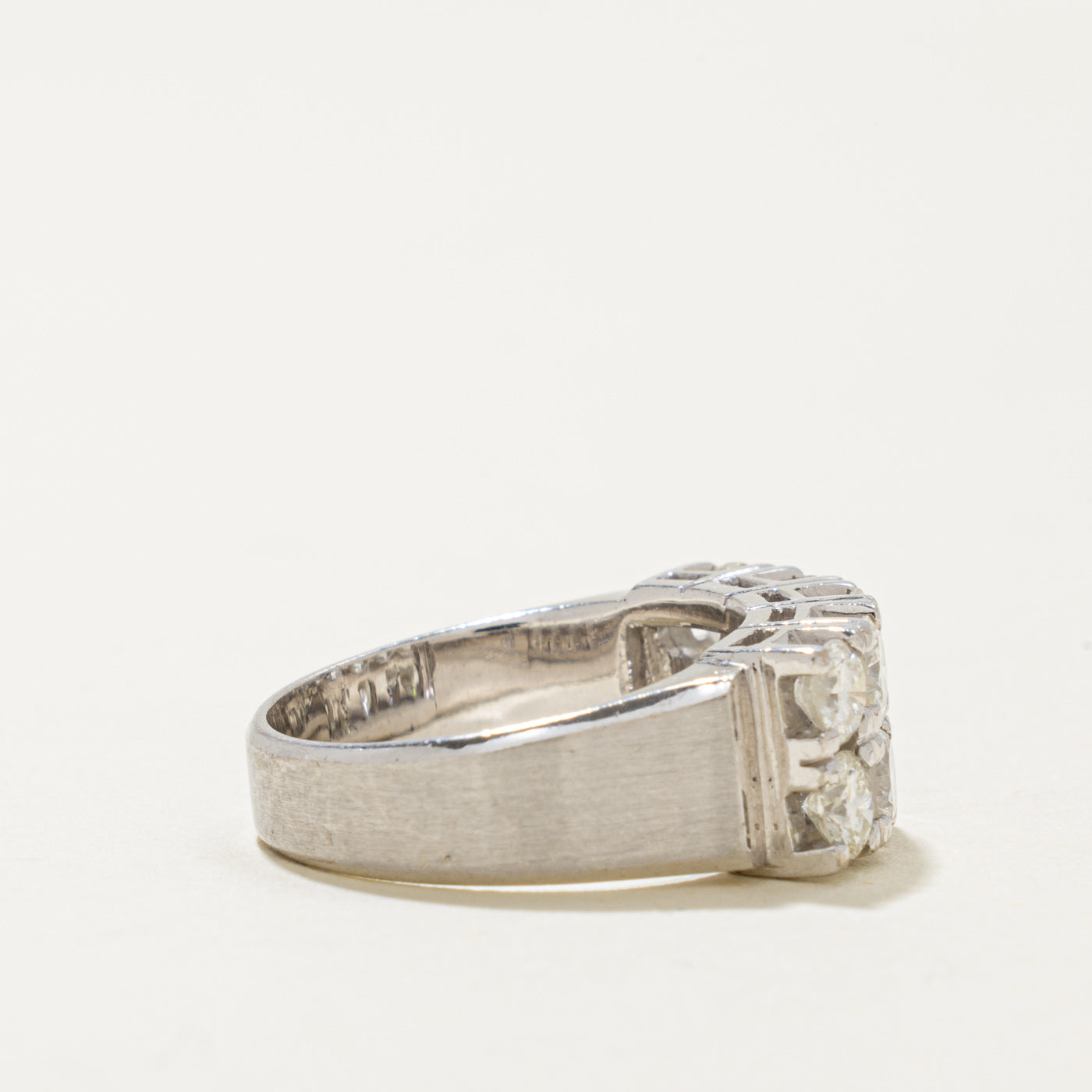 14k Double Row Diamond Band | 1.70ctw | 8.2mm | SZ 6