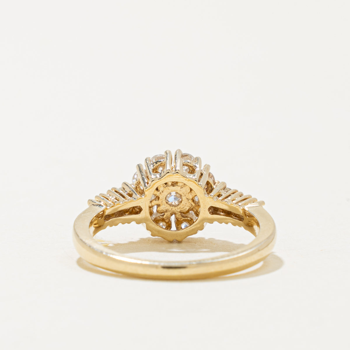 14k Diamond Floral Cluster Accented Ring | 0.62ctw | SZ 6