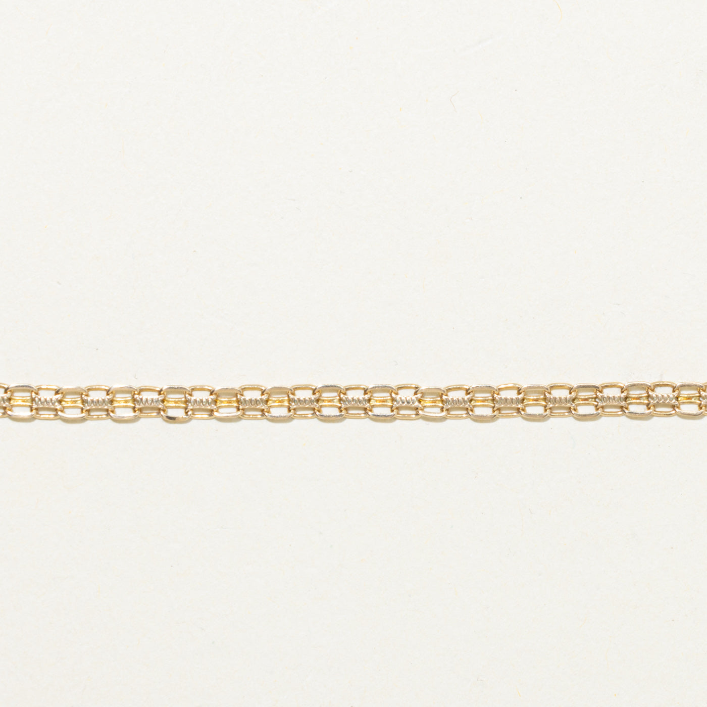 Yellow Gold Bismarck Chain Bracelet | 7.5"