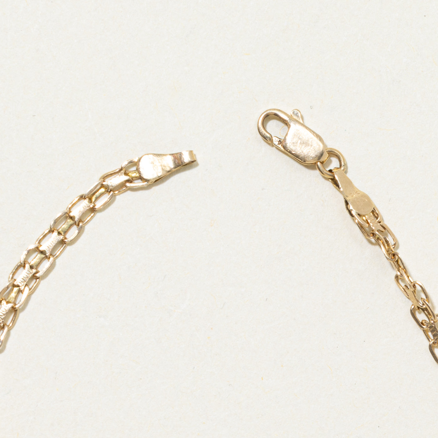 Yellow Gold Bismarck Chain Bracelet | 7.5"