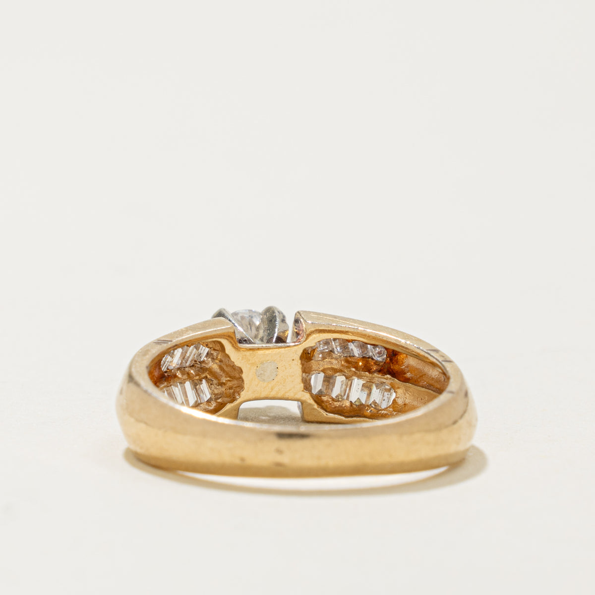 14k Diamond Baguette Cut Accented Ring | 0.38ctw | SZ 6