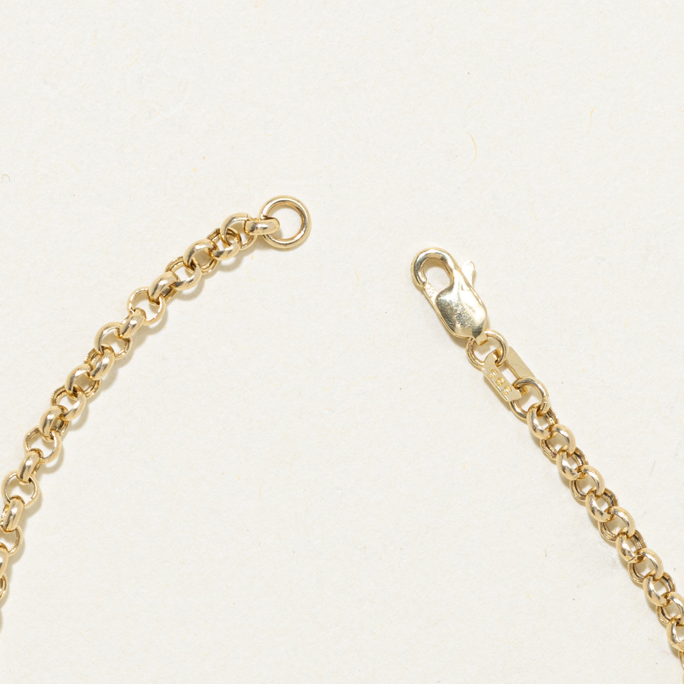14k Yellow Gold Rolo Chain Bracelet | 7"