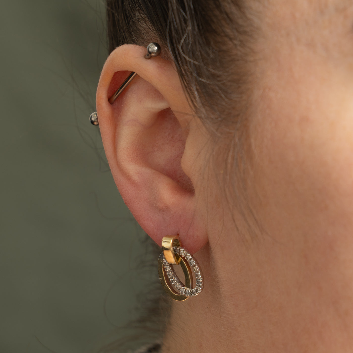 14k Diamond Circles Earrings | 0.43ctw