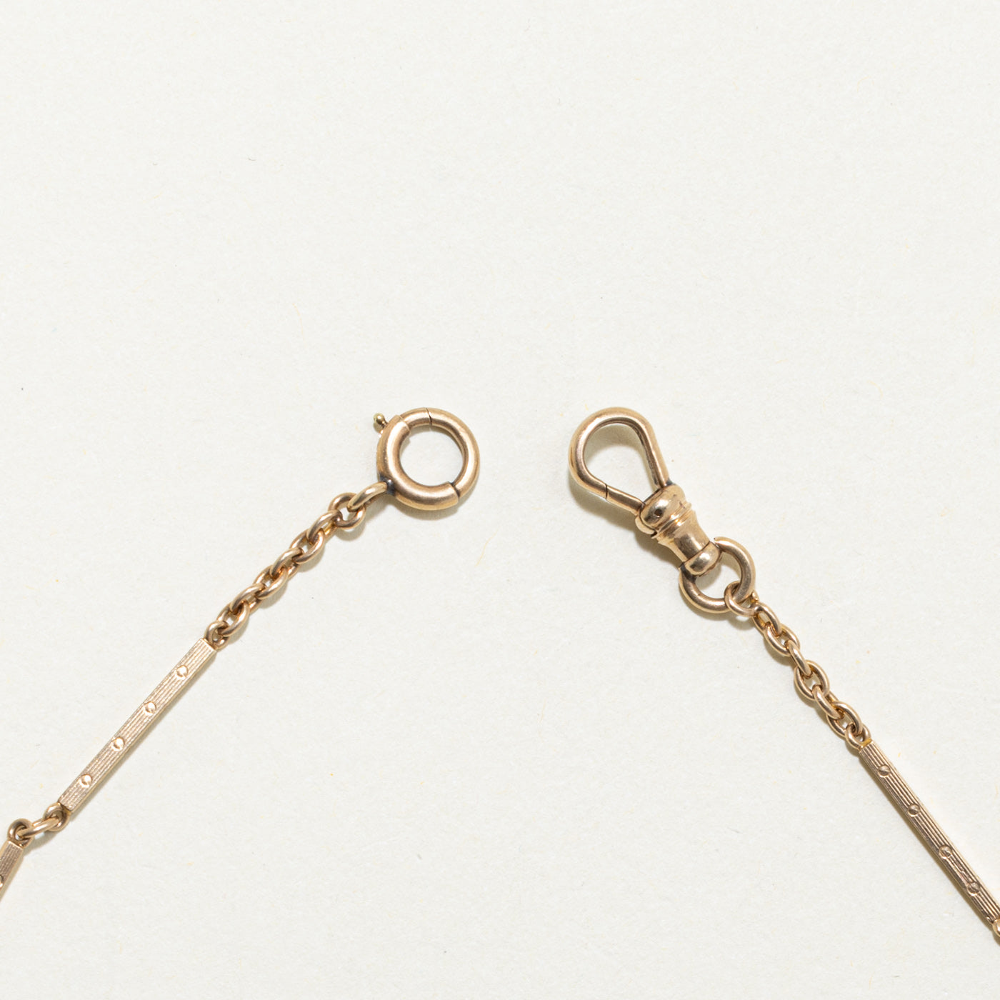10k Yellow Gold Engraved Bar Link Chain | 13"