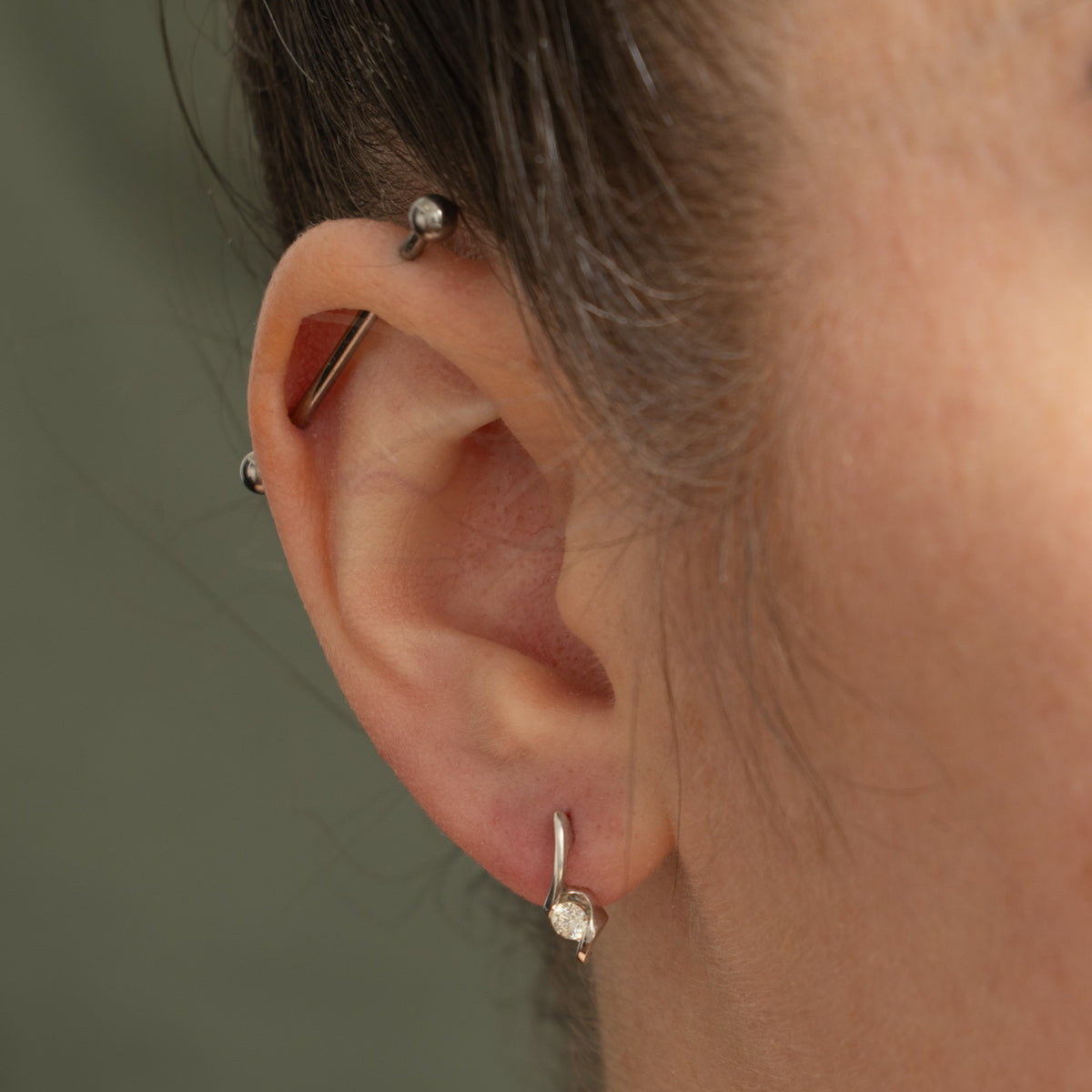 14k Diamond Drop Stud Earrings | 0.25ctw