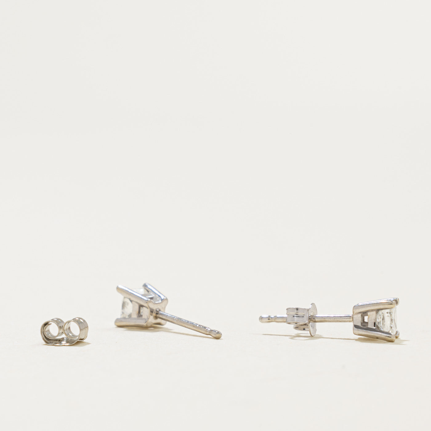 14k Princess Cut Diamond Stud Earrings | 0.33ctw