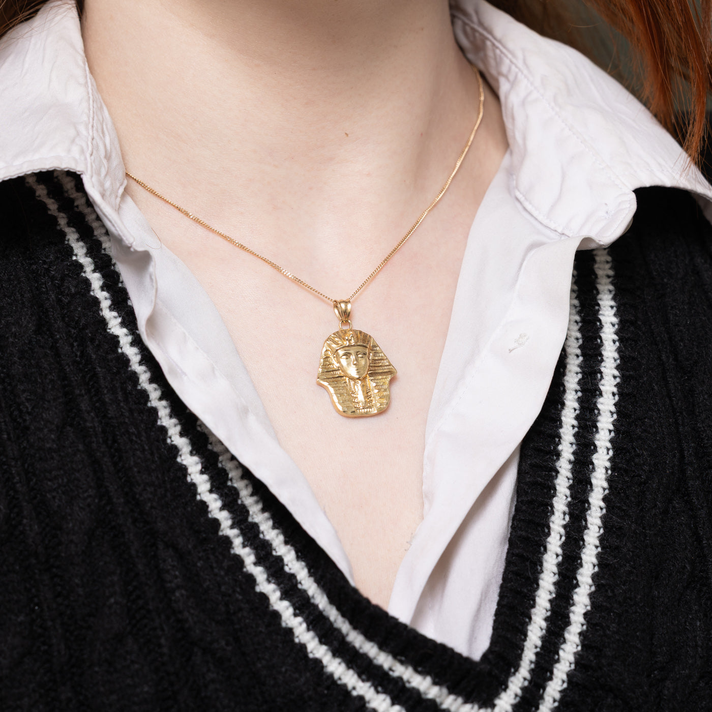 10k Pharaoh Head Pendant