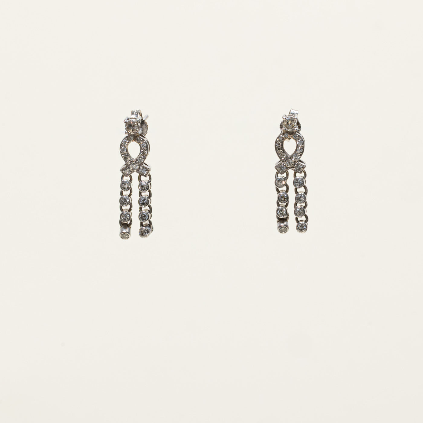 18k Diamond Loop Drop Earrings | 0.66ctw
