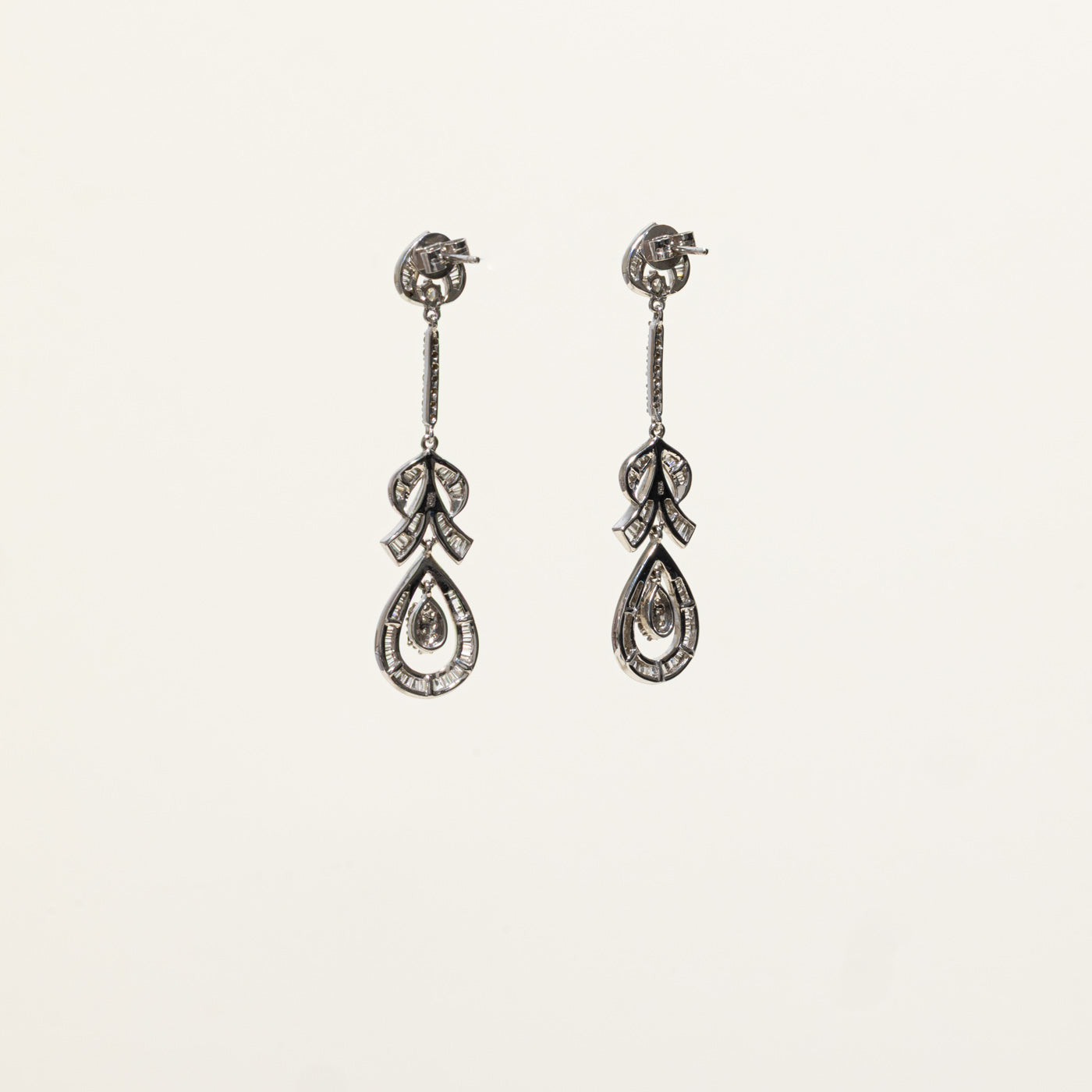 18k Diamond Fancy Teardrop Drop Earrings | 1.08ctw
