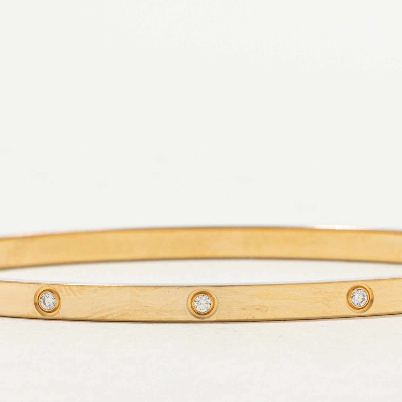 'Cartier' 10 Diamonds Love Bracelet Small Model | 0.21ctw | Cartier Size 18