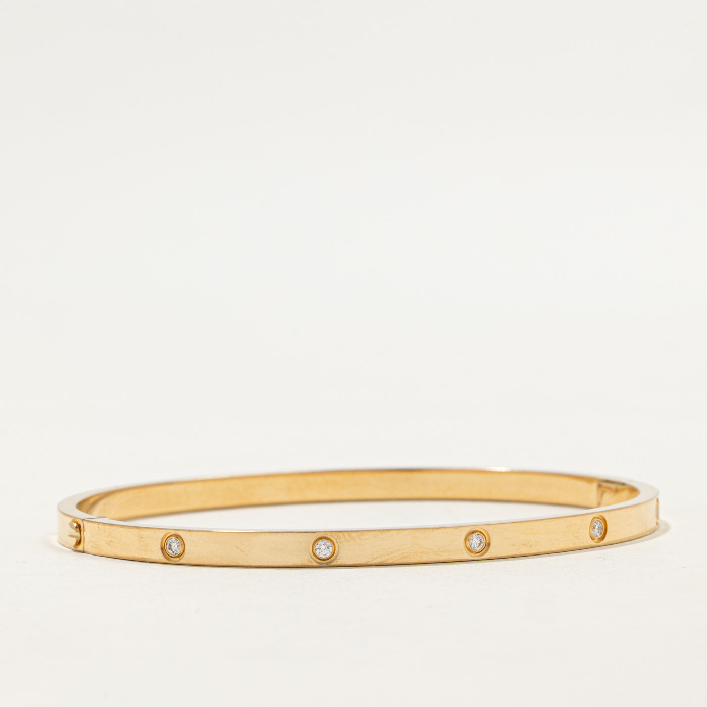 'Cartier' 10 Diamonds Love Bracelet Small Model | 0.21ctw | Cartier Size 18