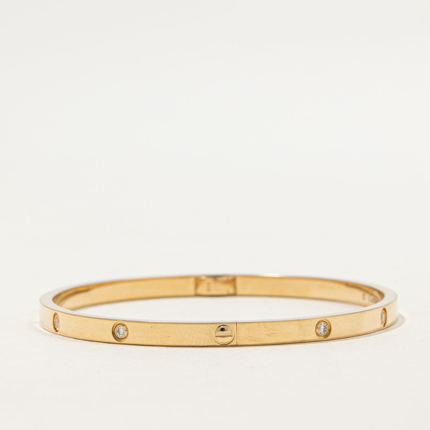 'Cartier' 10 Diamonds Love Bracelet Small Model | 0.21ctw | Cartier Size 18