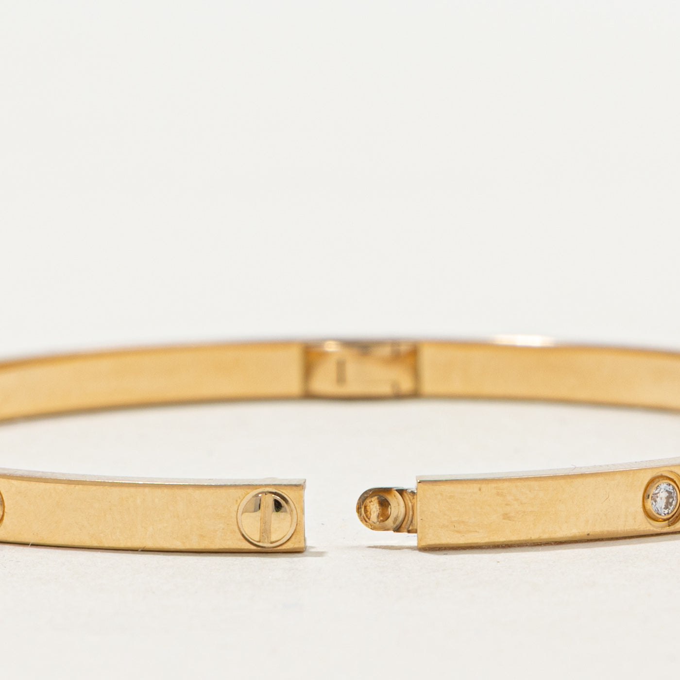 'Cartier' 10 Diamonds Love Bracelet Small Model | 0.21ctw | Cartier Size 18