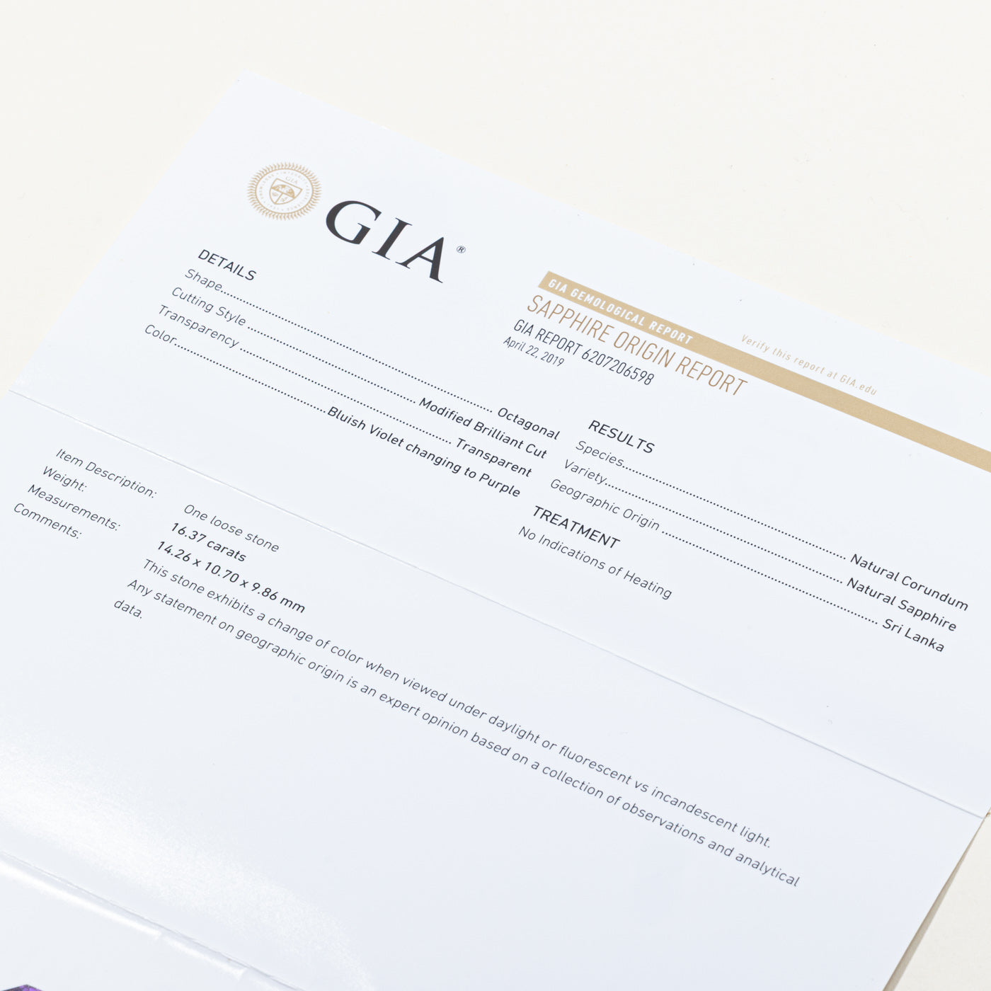 GIA Unheated Colour Change Sapphire & Diamond Pendant | GIA 16.37ct | 1.05ctw