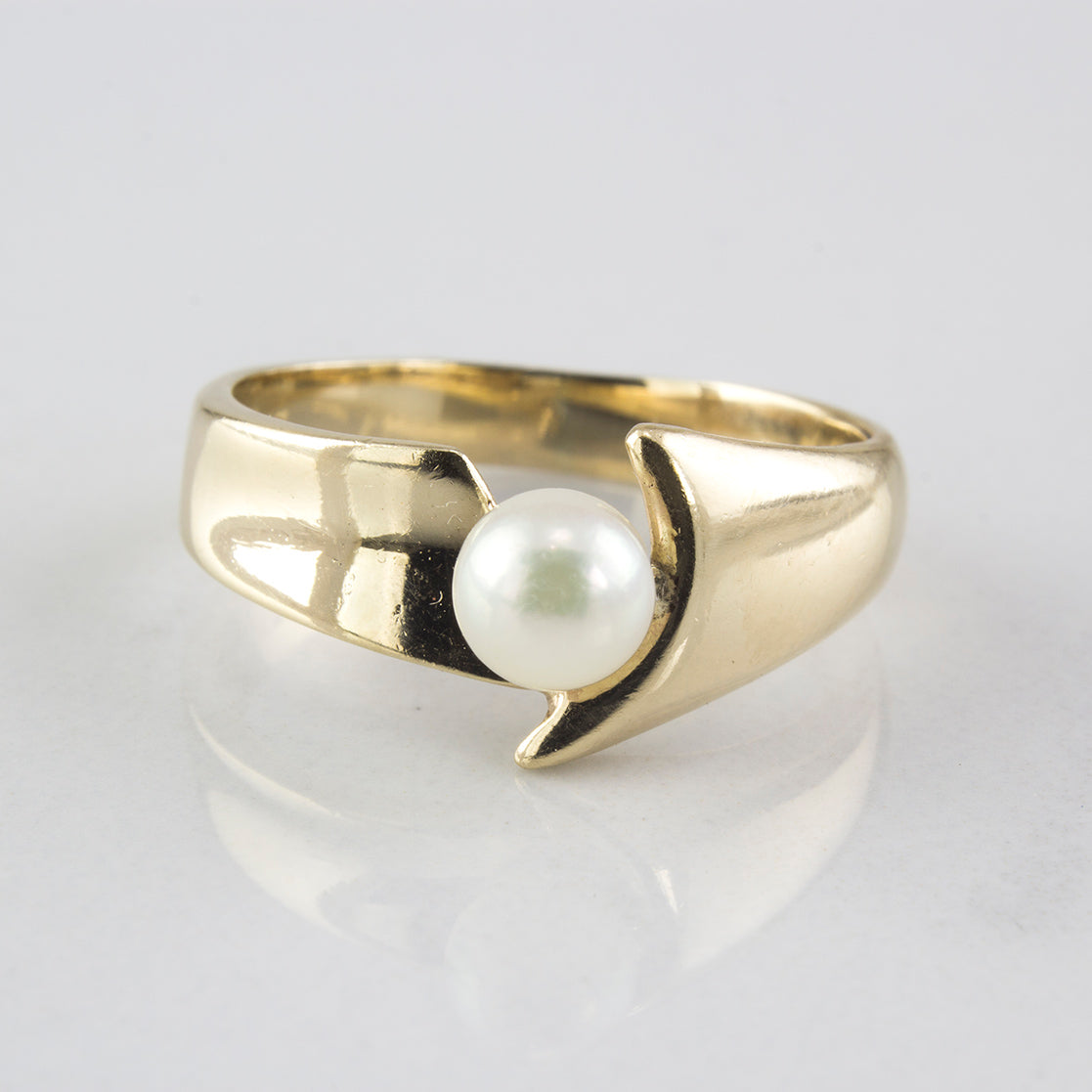 Cultured Pearl Cocktail Ring | 0.88 ct Pearl | SZ 6.5 |