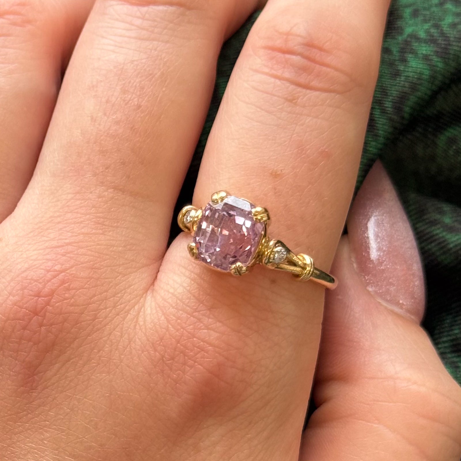 O. B. Allan' Pink Sapphire & Diamond Ring | 5.00ct | SZ 10 |