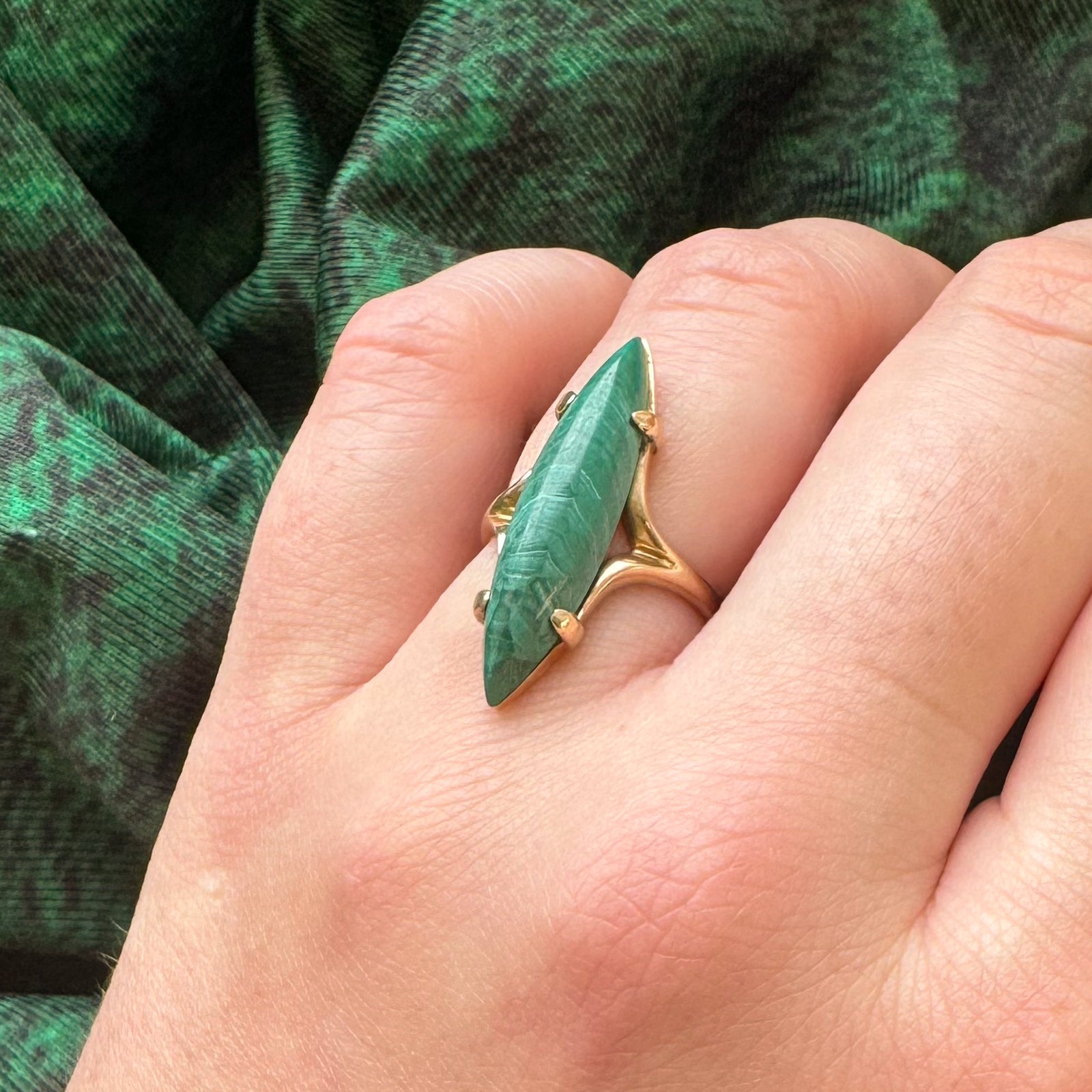 Malachite Ring | 6.50ct | SZ 4.5 |