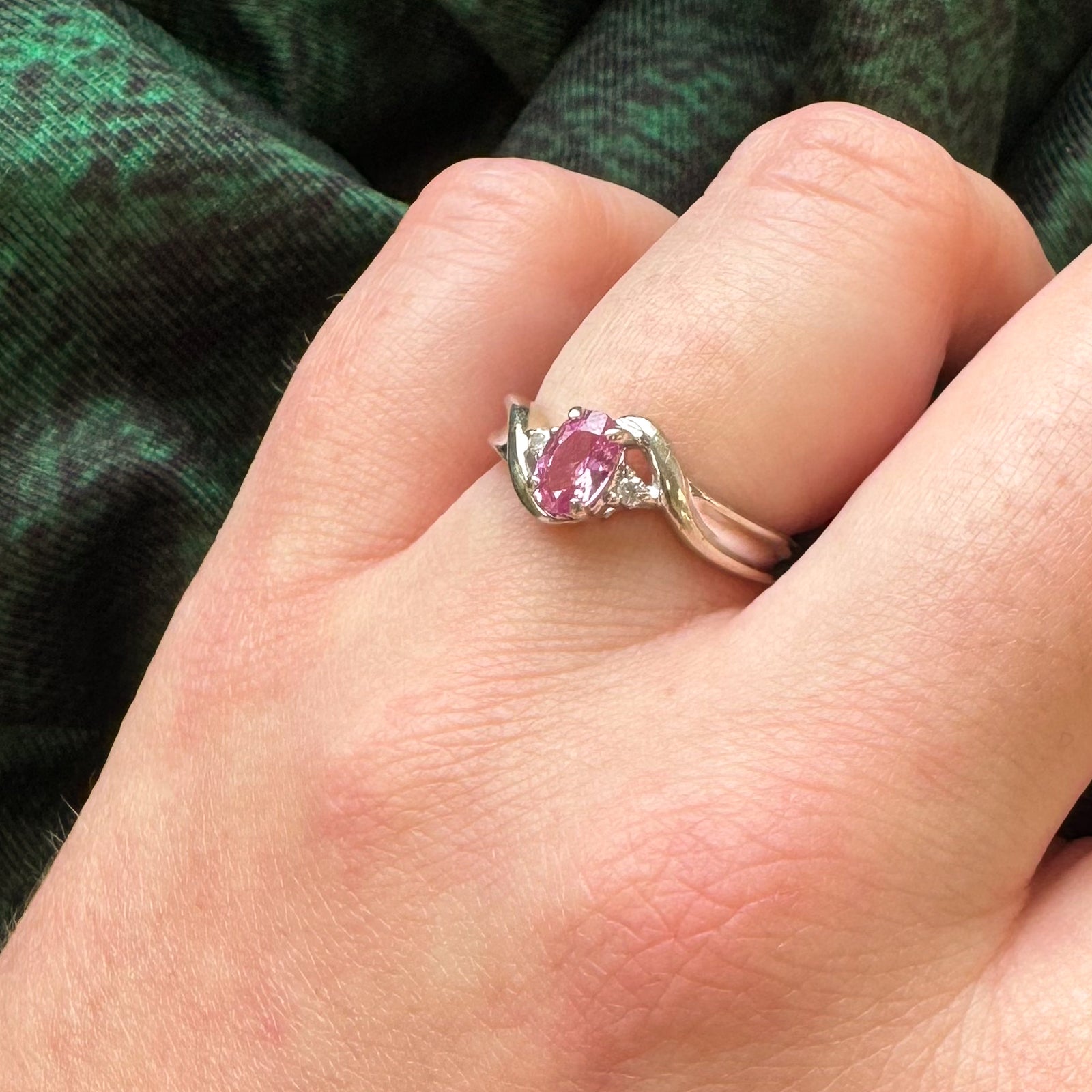 Pink Sapphire & Diamond Ring | 0.42ct, 0.02ctw | SZ 5.75 |