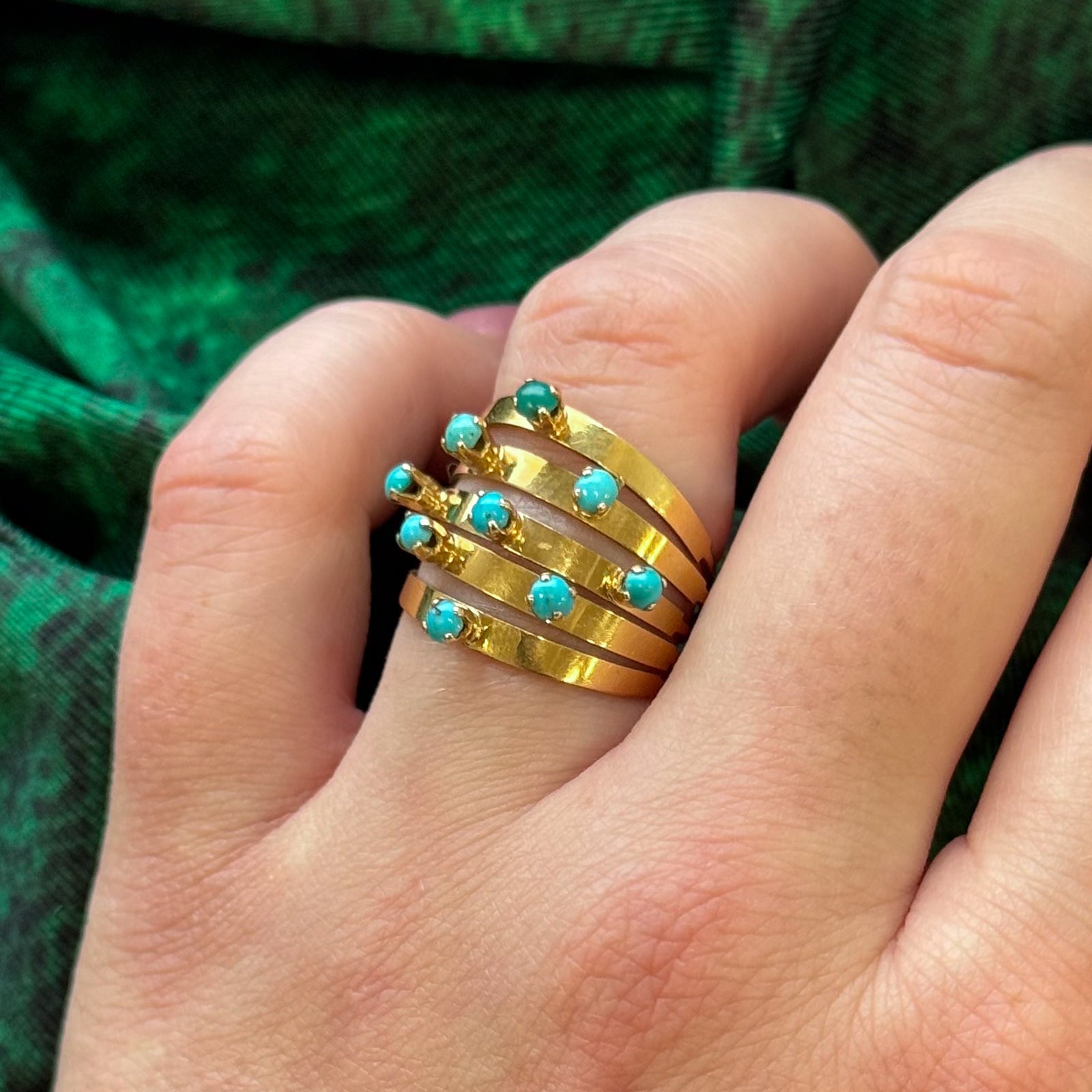 Turquoise Cocktail Ring | SZ 6.75 |