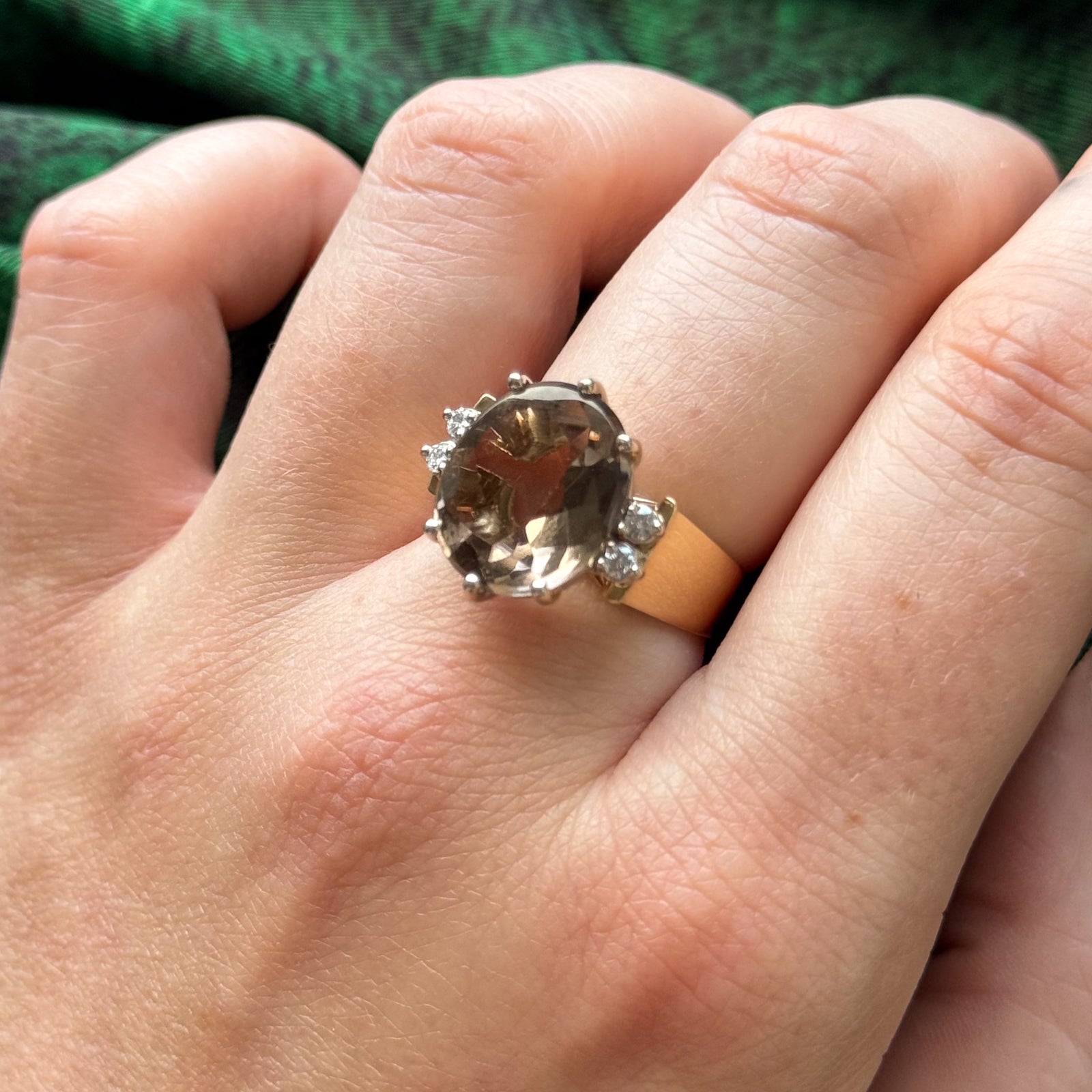 Bague en quartz et diamants | 6,00 ct | Taille 7 |