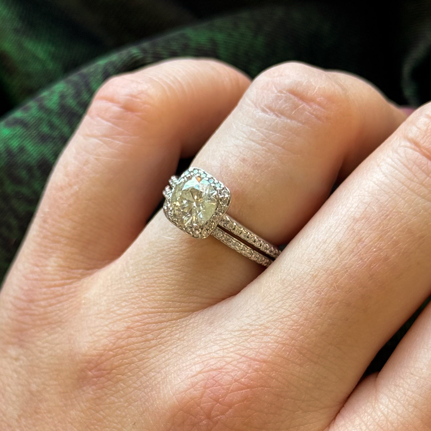 Diamond Wedding Ring Set | 1.07ct, 0.24ctw | SZ 4.5 |