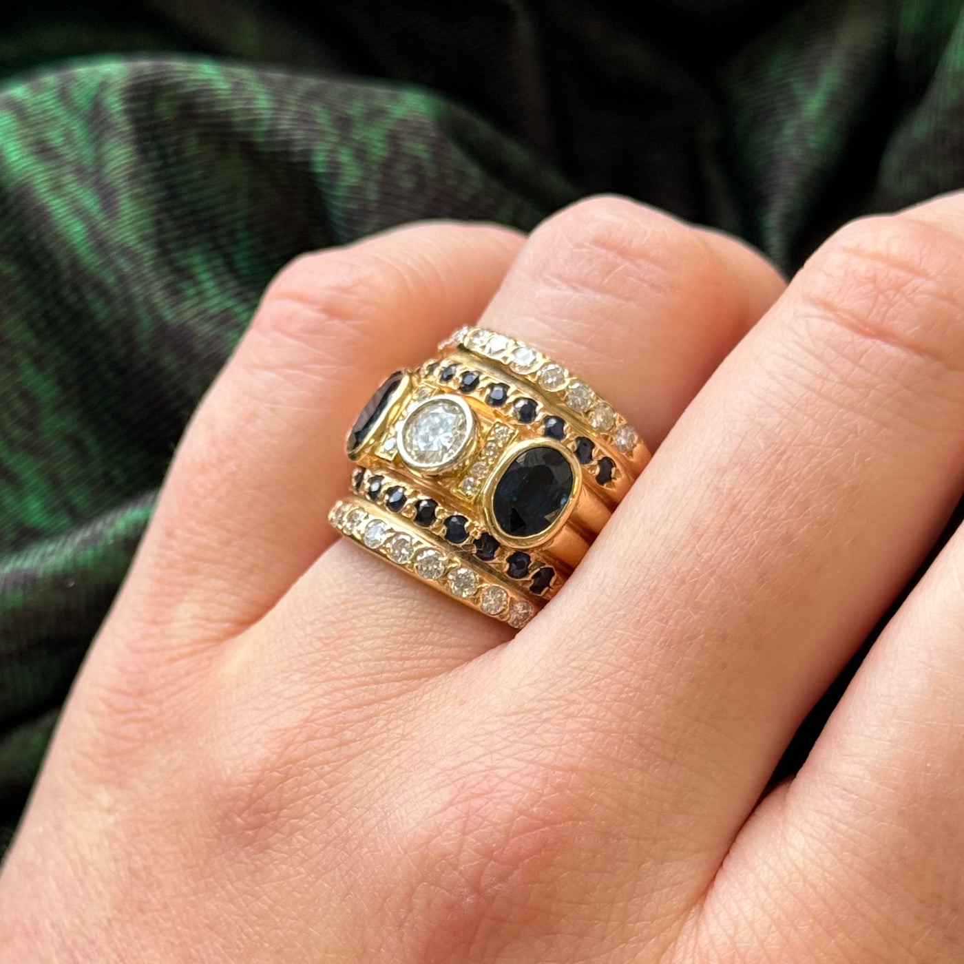 Sapphire & Diamond Ring | 1.89ctw, 0.88ctw, 0.41ct | SZ 6 |