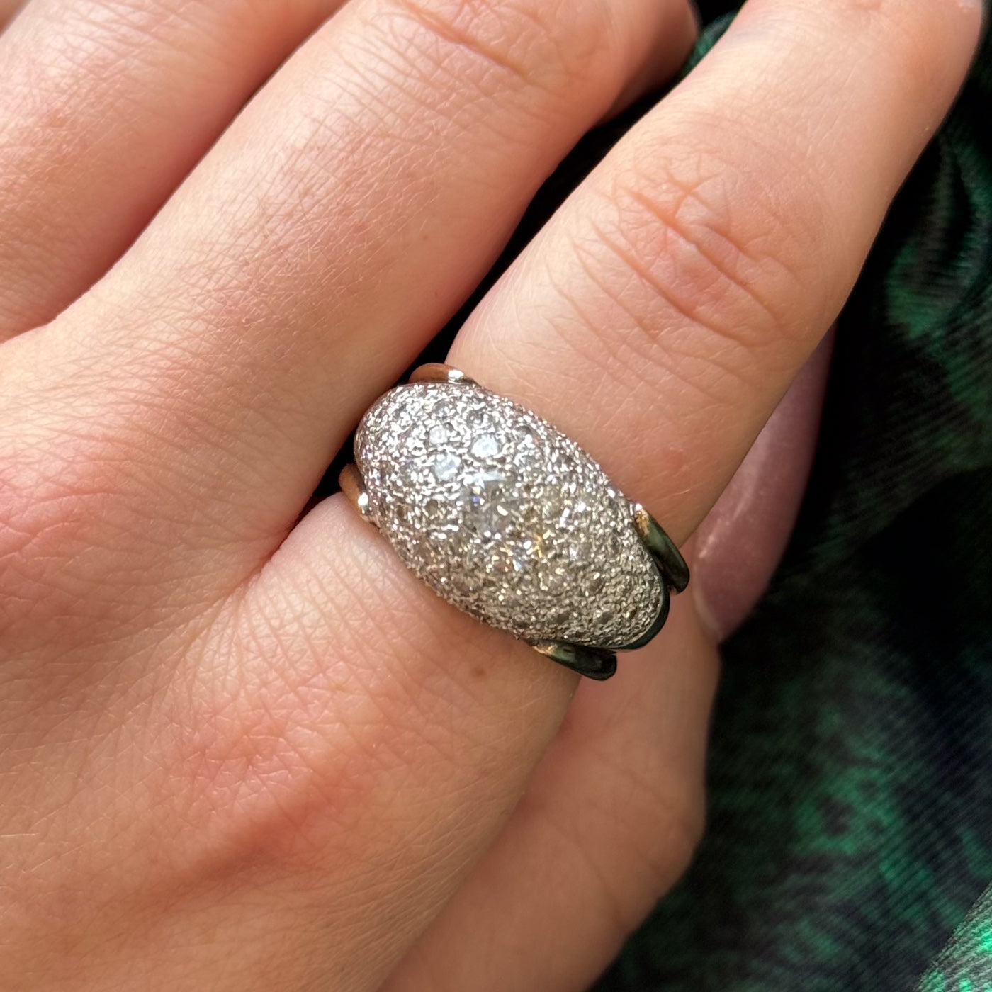 Two Tone Diamond Dome Ring | 1.89ctw, 0.27ct | SZ 8 |